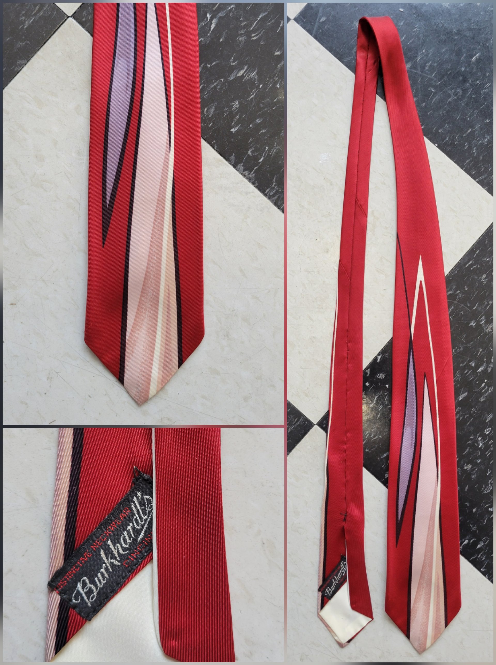 1950 Burkhardt's abstract tie