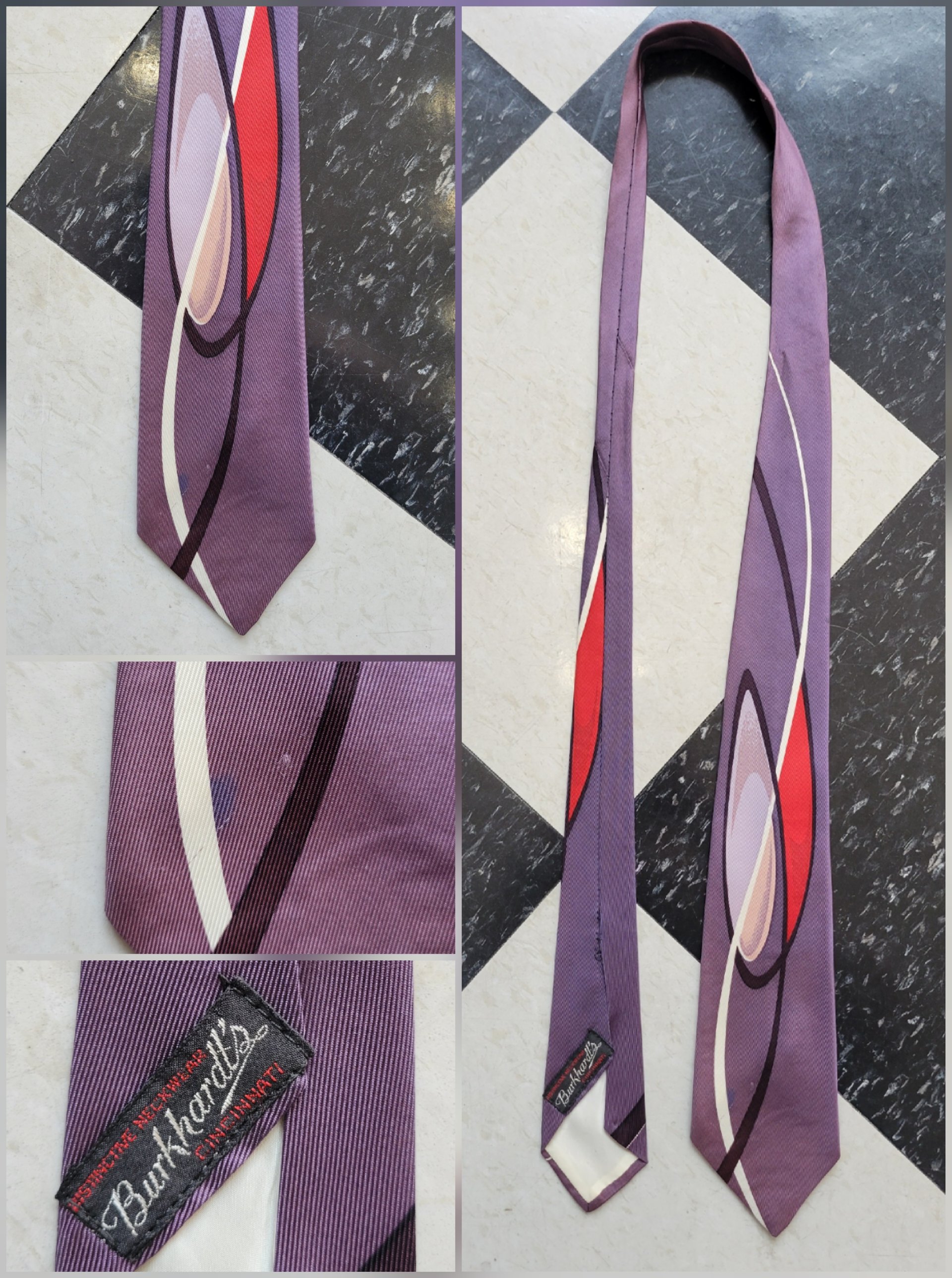 1950 Burkhardt's abstract tie