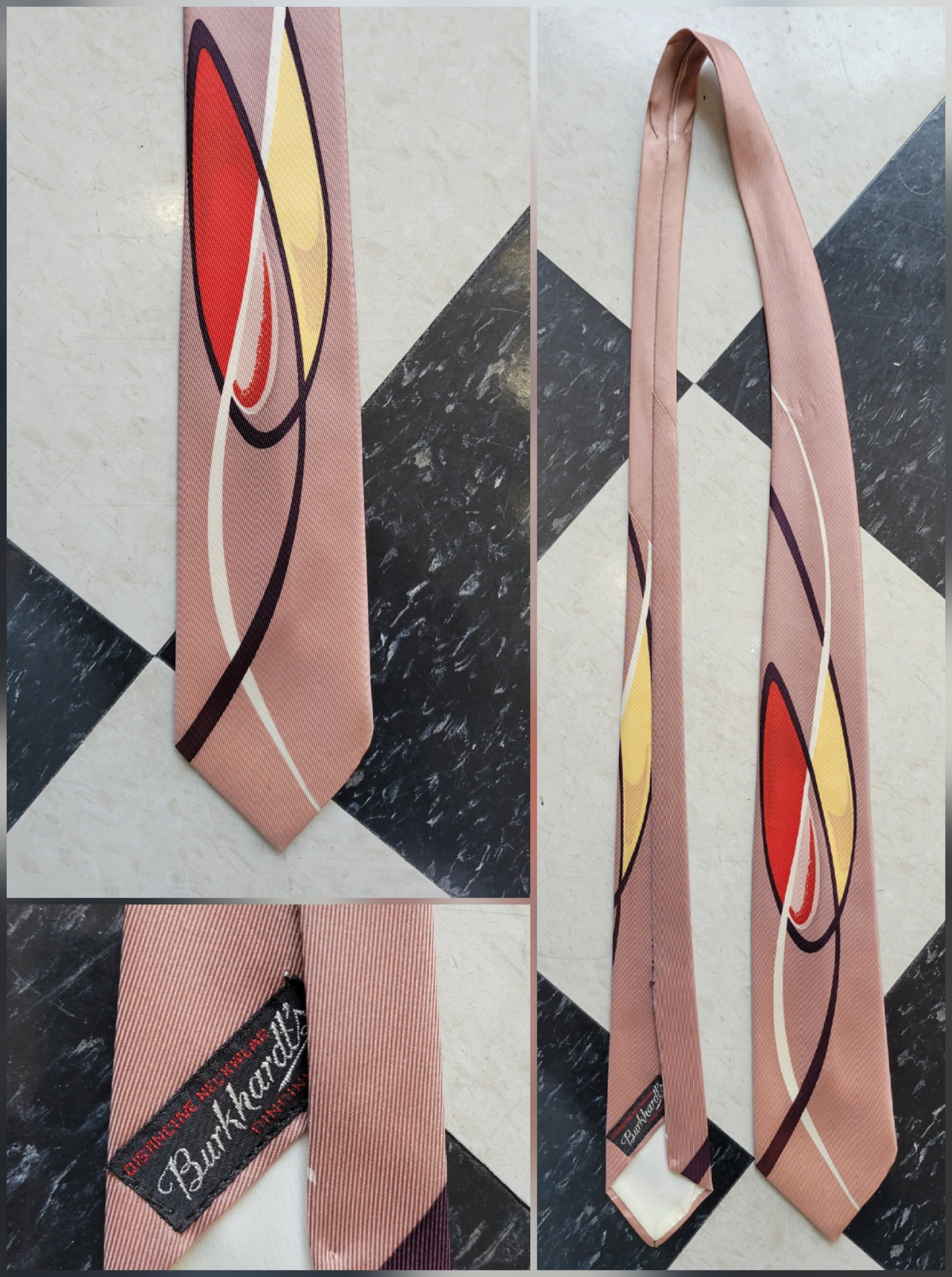 1950 Burkhardt's abstract tie