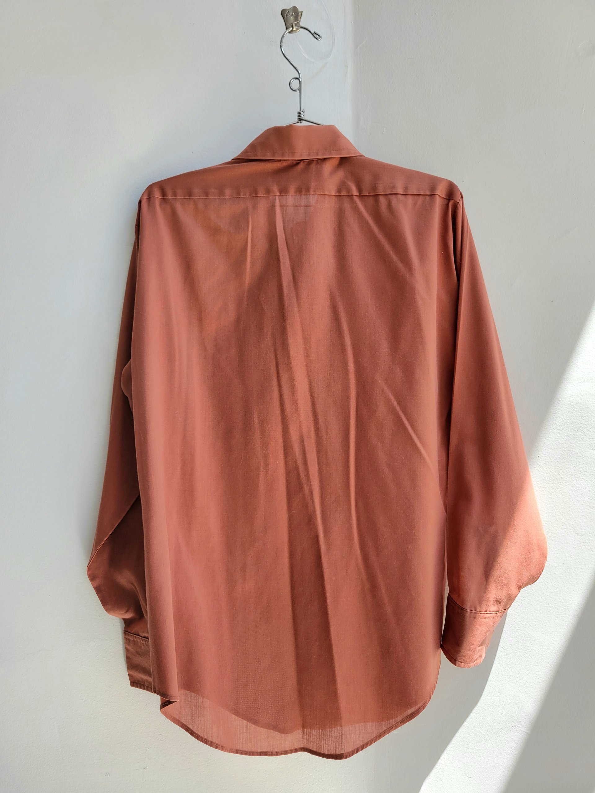1970 Kmart brown button up shirt, medium