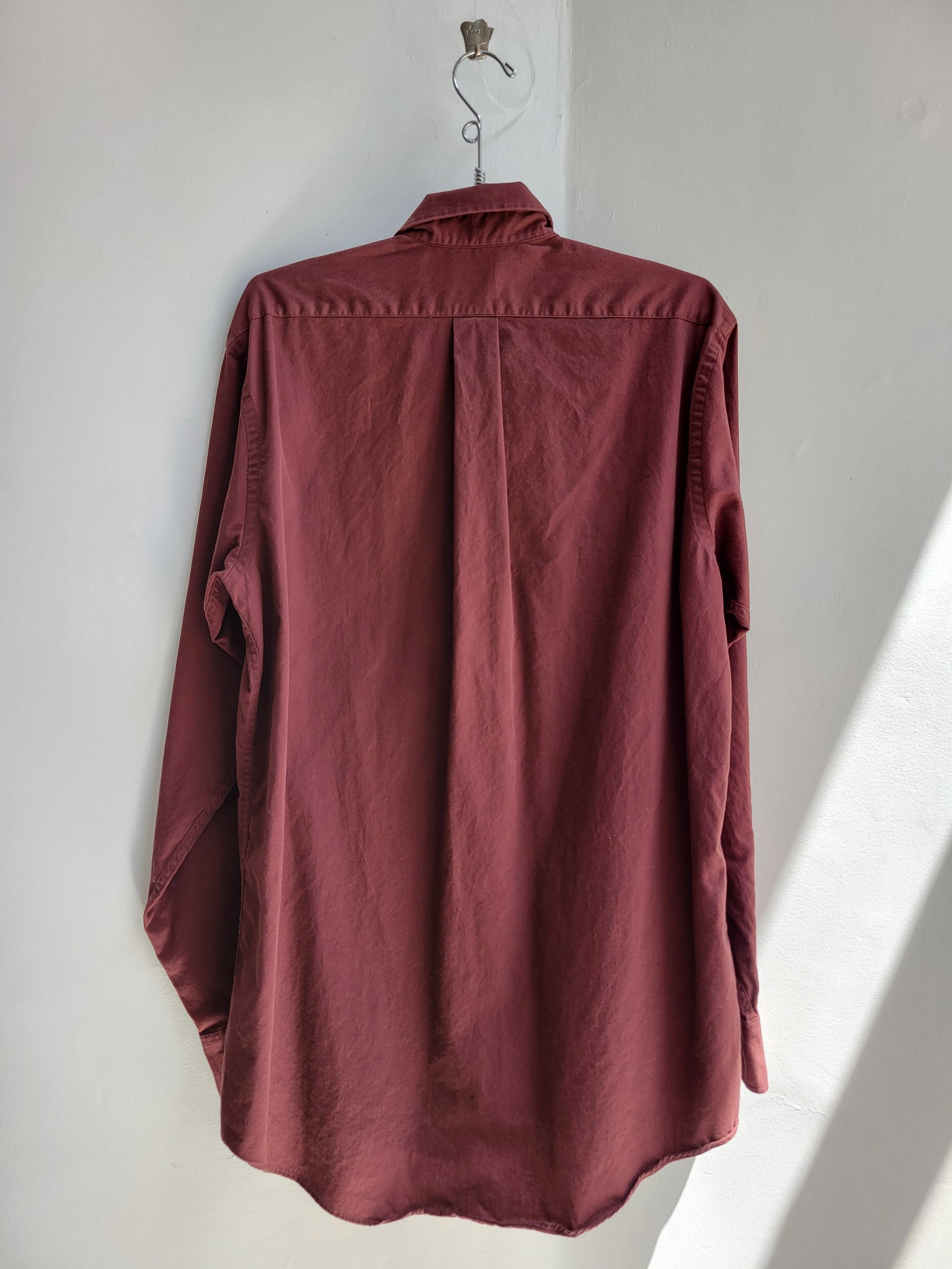 1990 Van Heusen brown twill button up shirt, medium