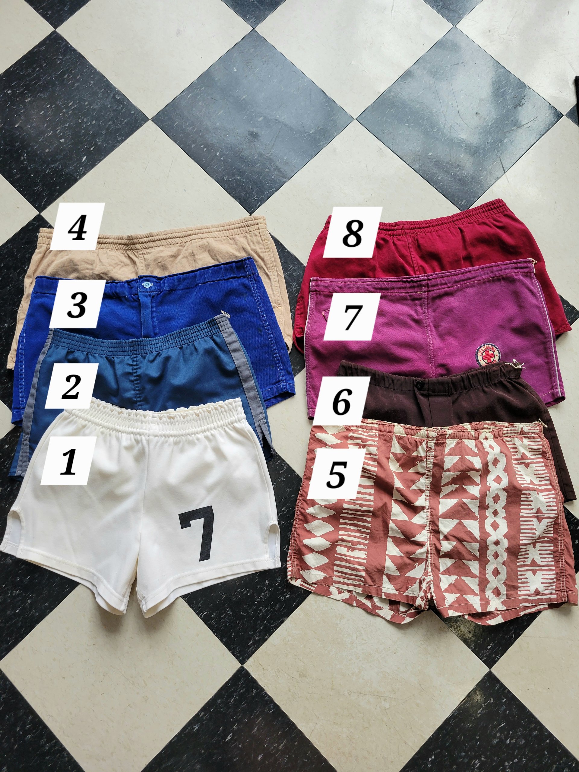 1940 - 70 gym shorts and swim trunks, choose one