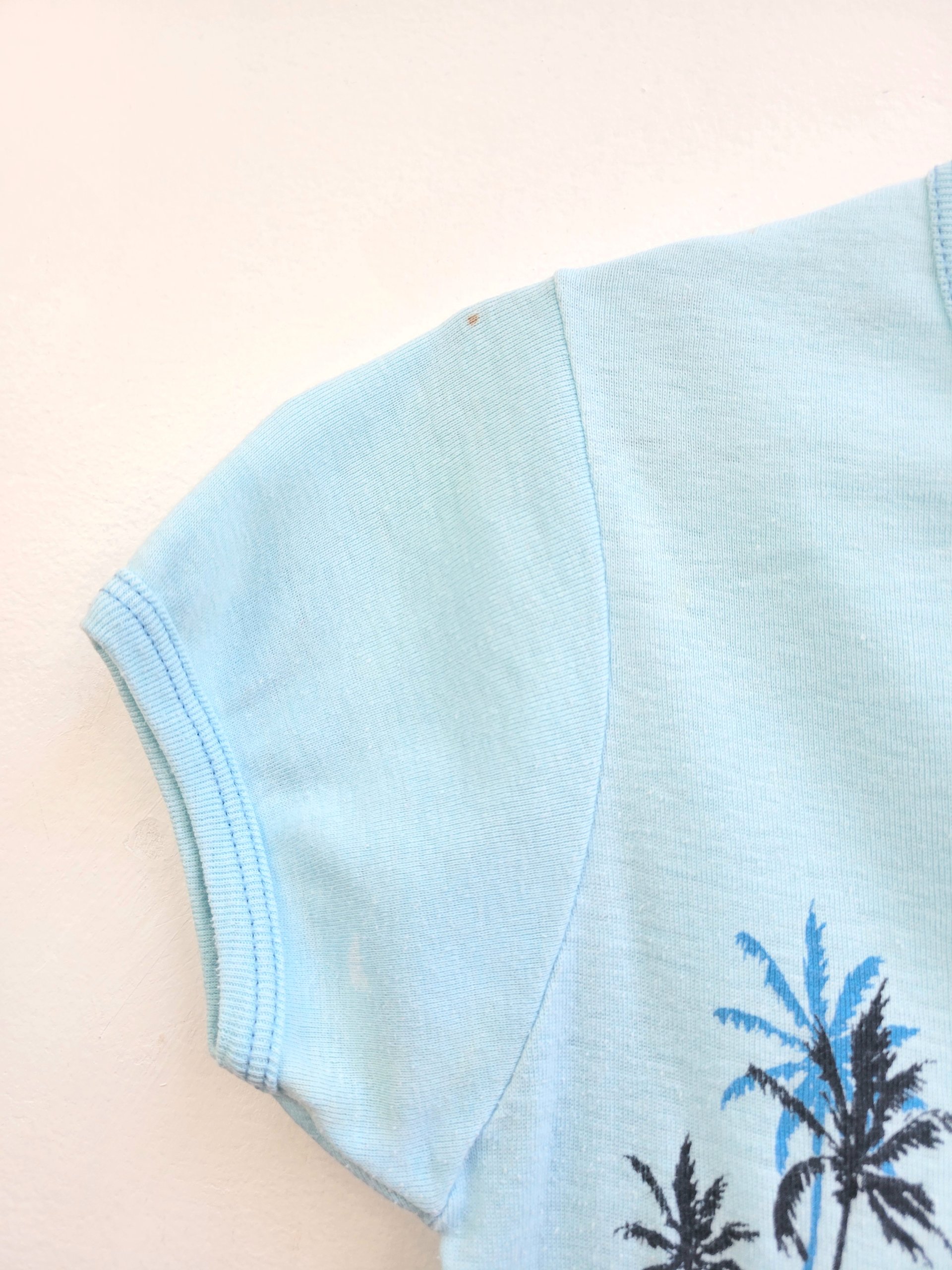 1980 Ocean Pacific blue baby tee, size small