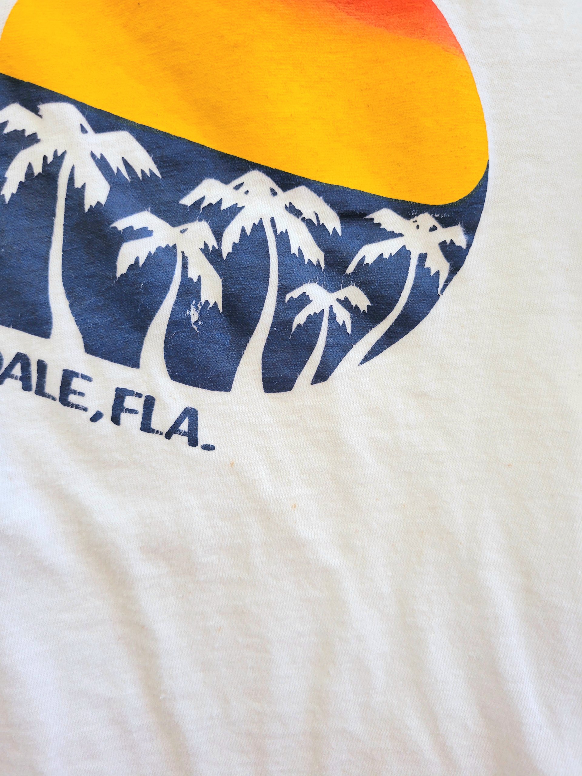 1970 Fort Lauderdale Florida vacation tee shirt, size small