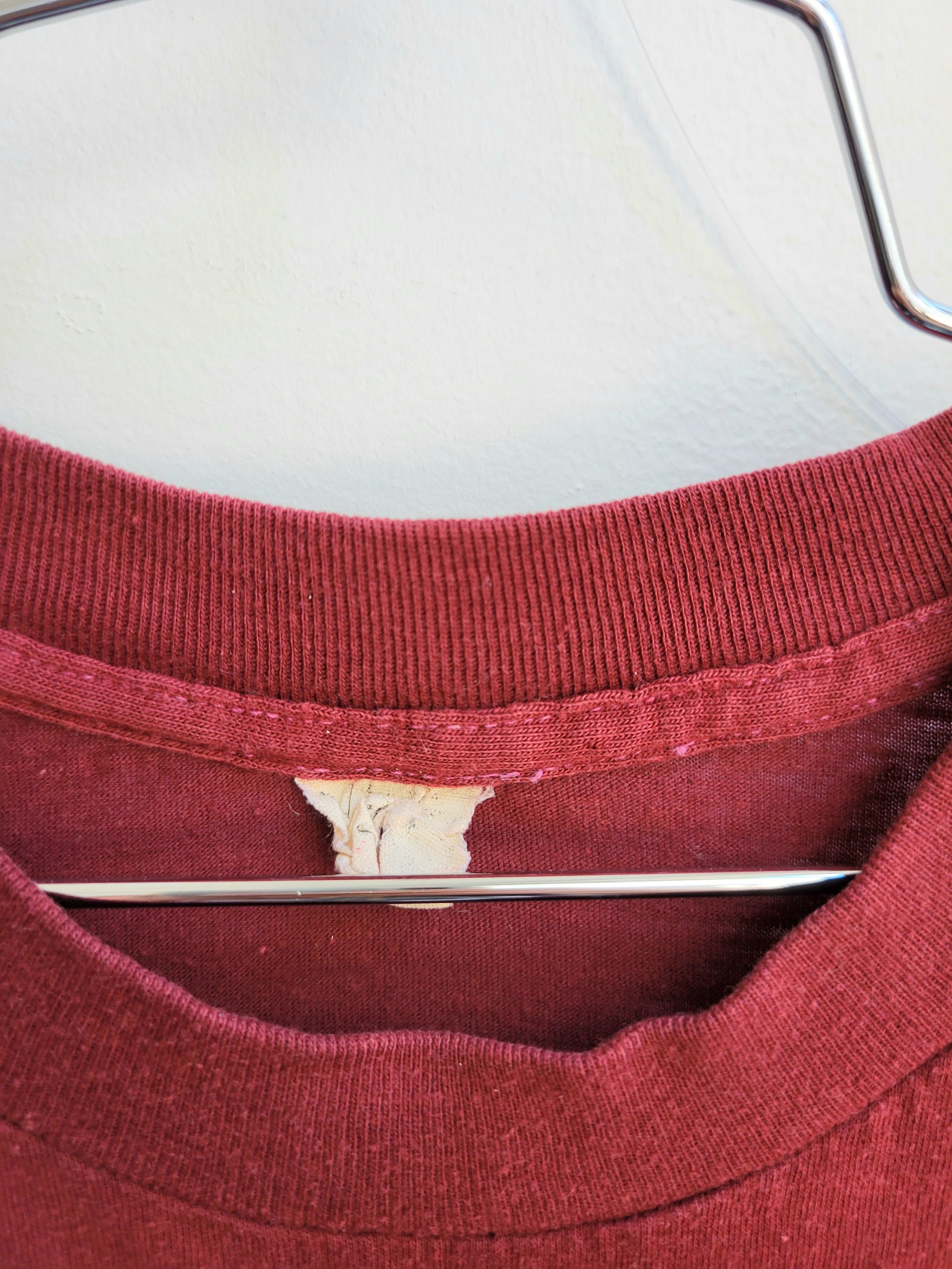 1980 Good Looking Hair burgundy tee shirt, size small