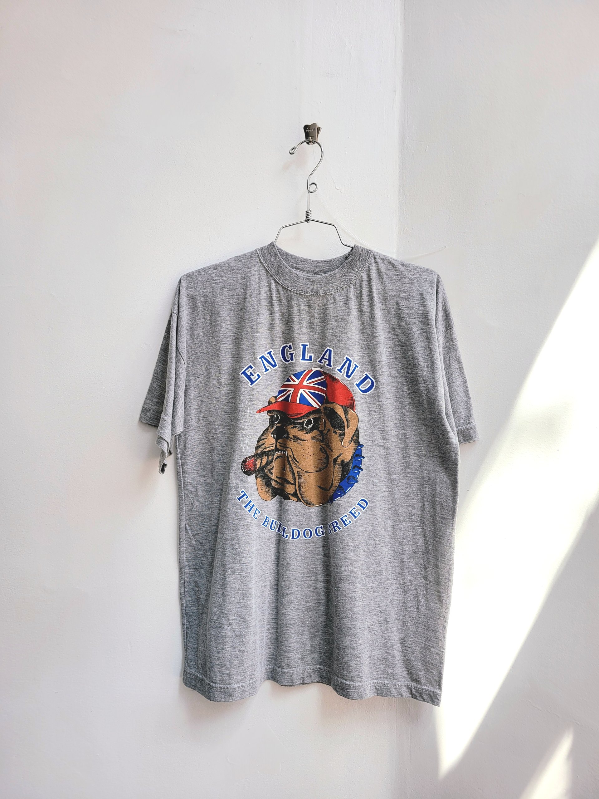 1980 England The Bulldog Breed grey tee, size medium