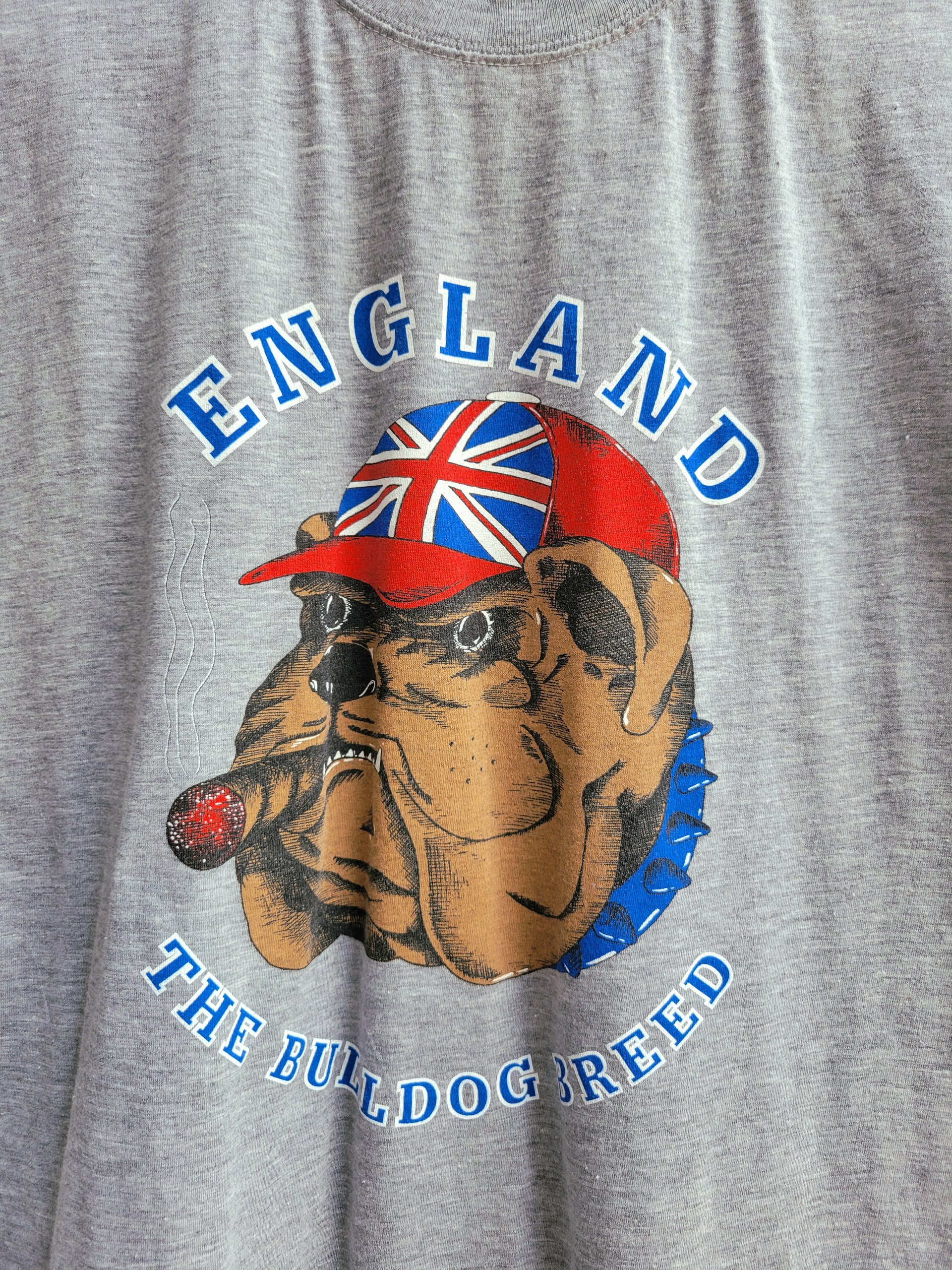 1980 England The Bulldog Breed grey tee, size medium