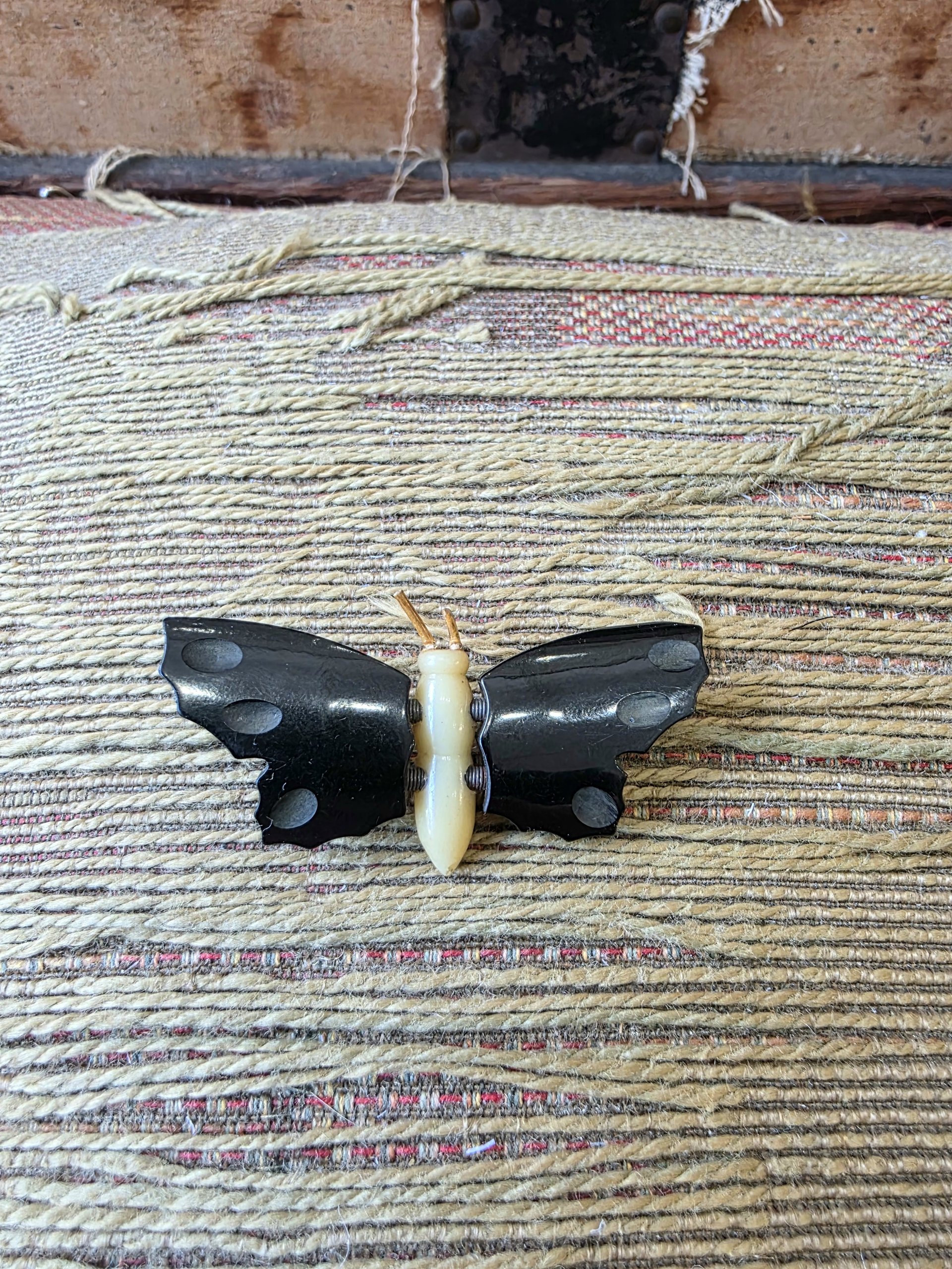 Bakelite butterfly and elephant pins, choose one