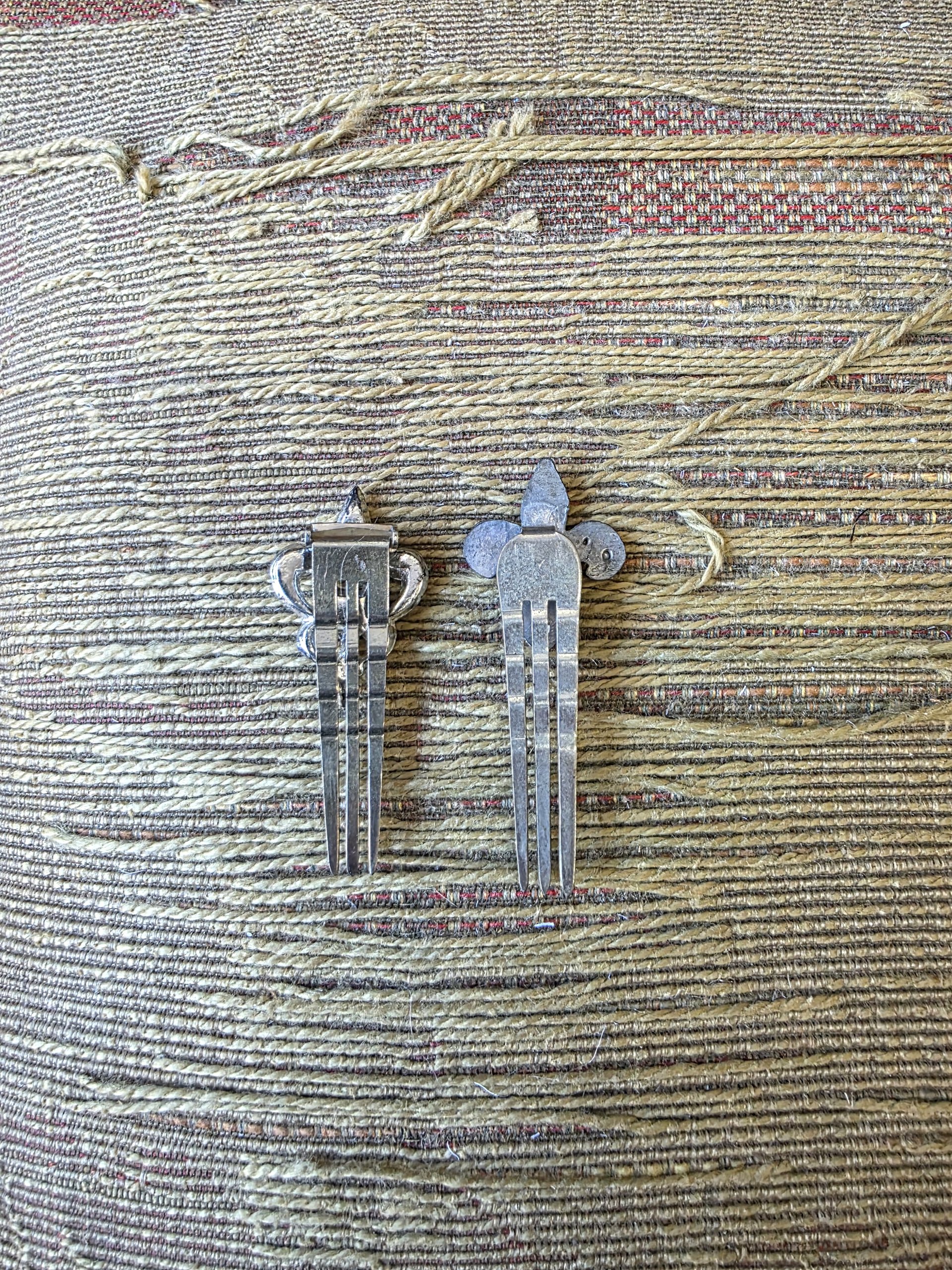 1930's Art Deco rhinestone hair combs and clips, choose one