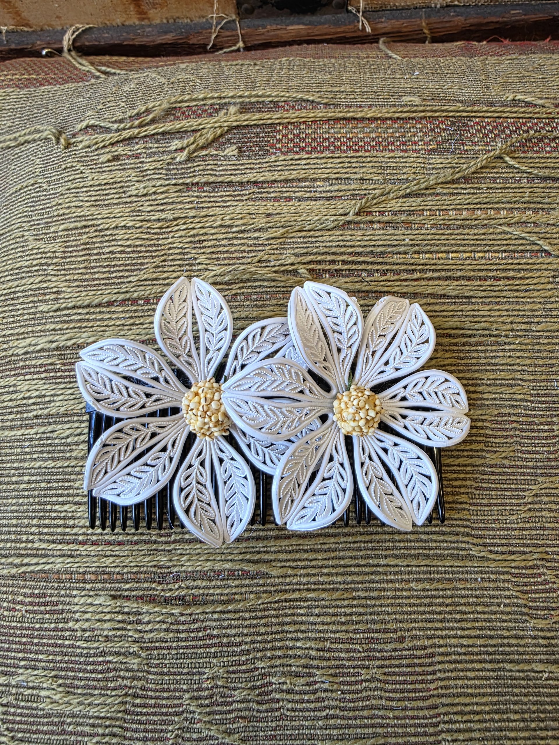 1940's tropical flower hair combs, choose one