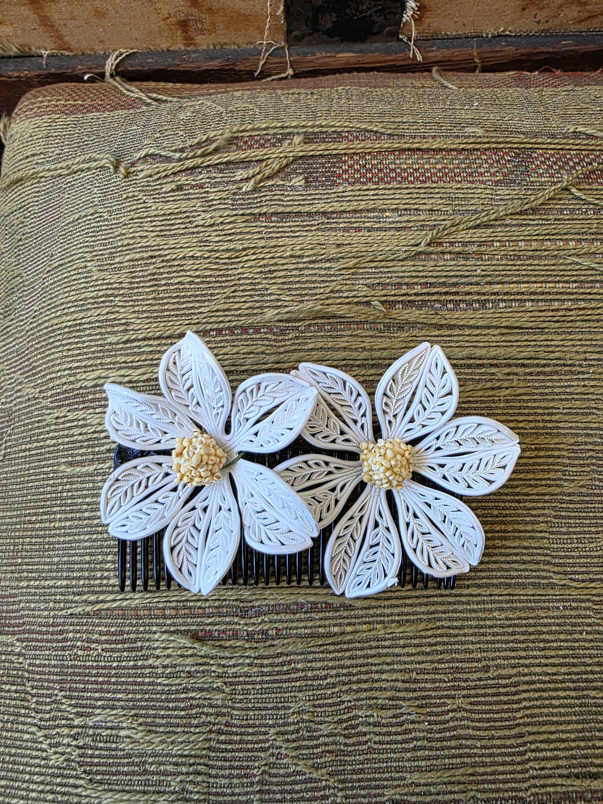 1940's tropical flower hair combs, choose one