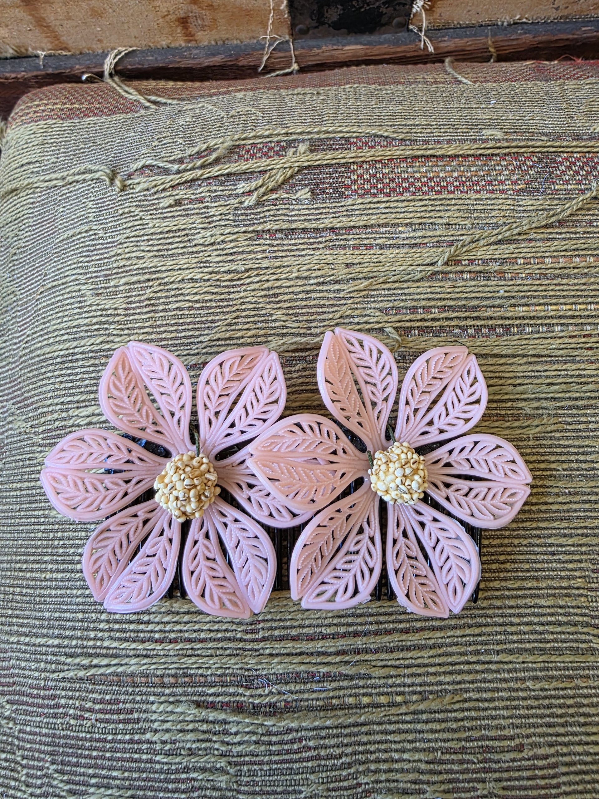 1940's tropical flower hair combs, choose one
