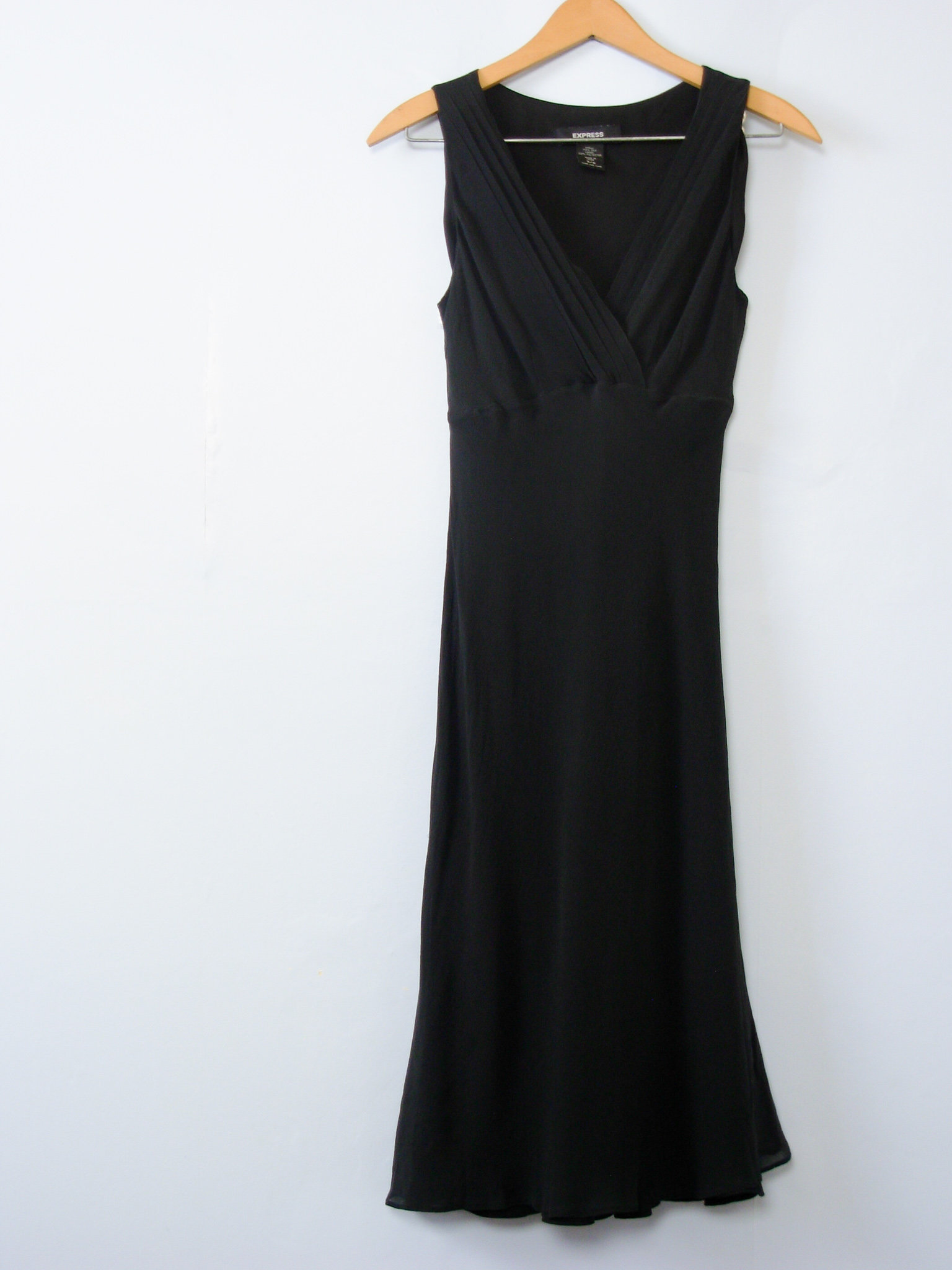 90's Express silk black mini dress, women's small / xs