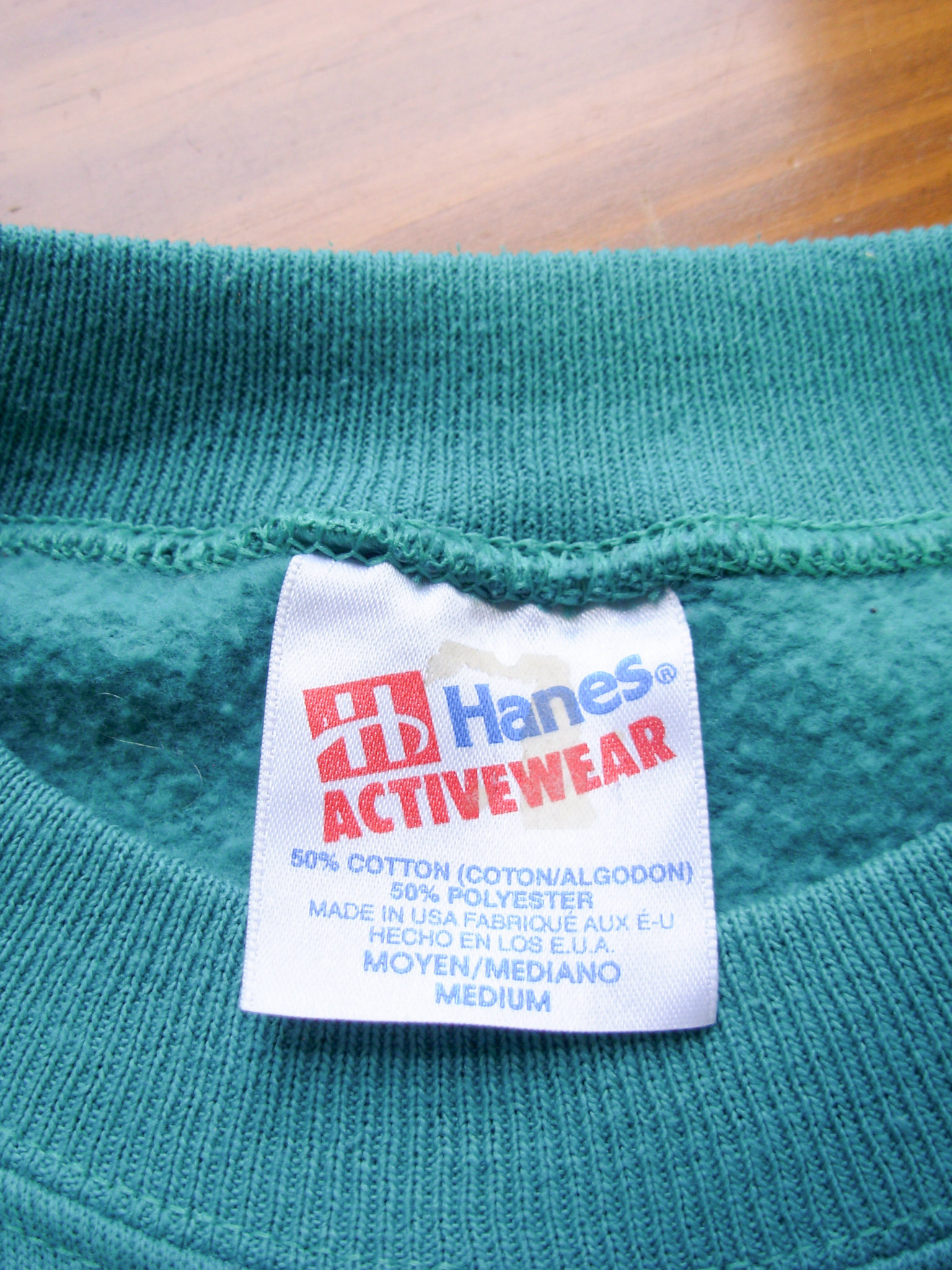 Vintage 80's cute teal Christmas sweatshirt, men's size medium