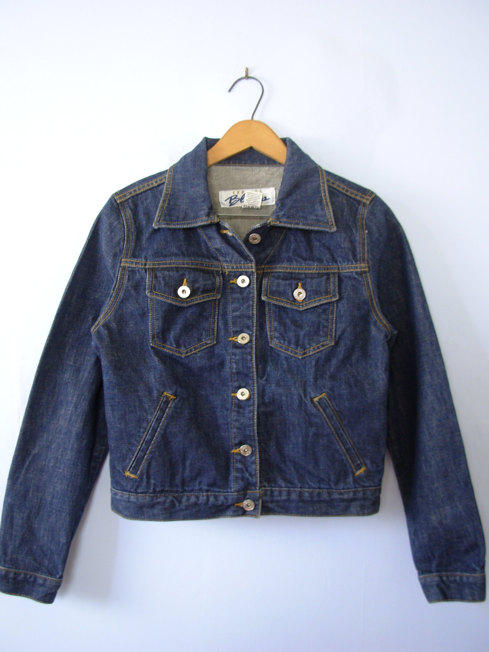 Vintage 90's dark denim jacket, Express jean jacket, women's size small