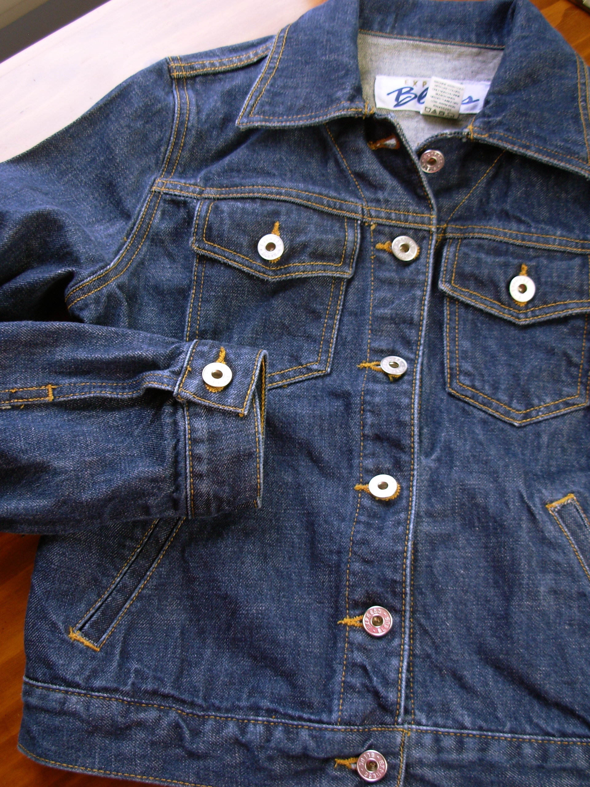 Vintage 90's dark denim jacket, Express jean jacket, women's size small