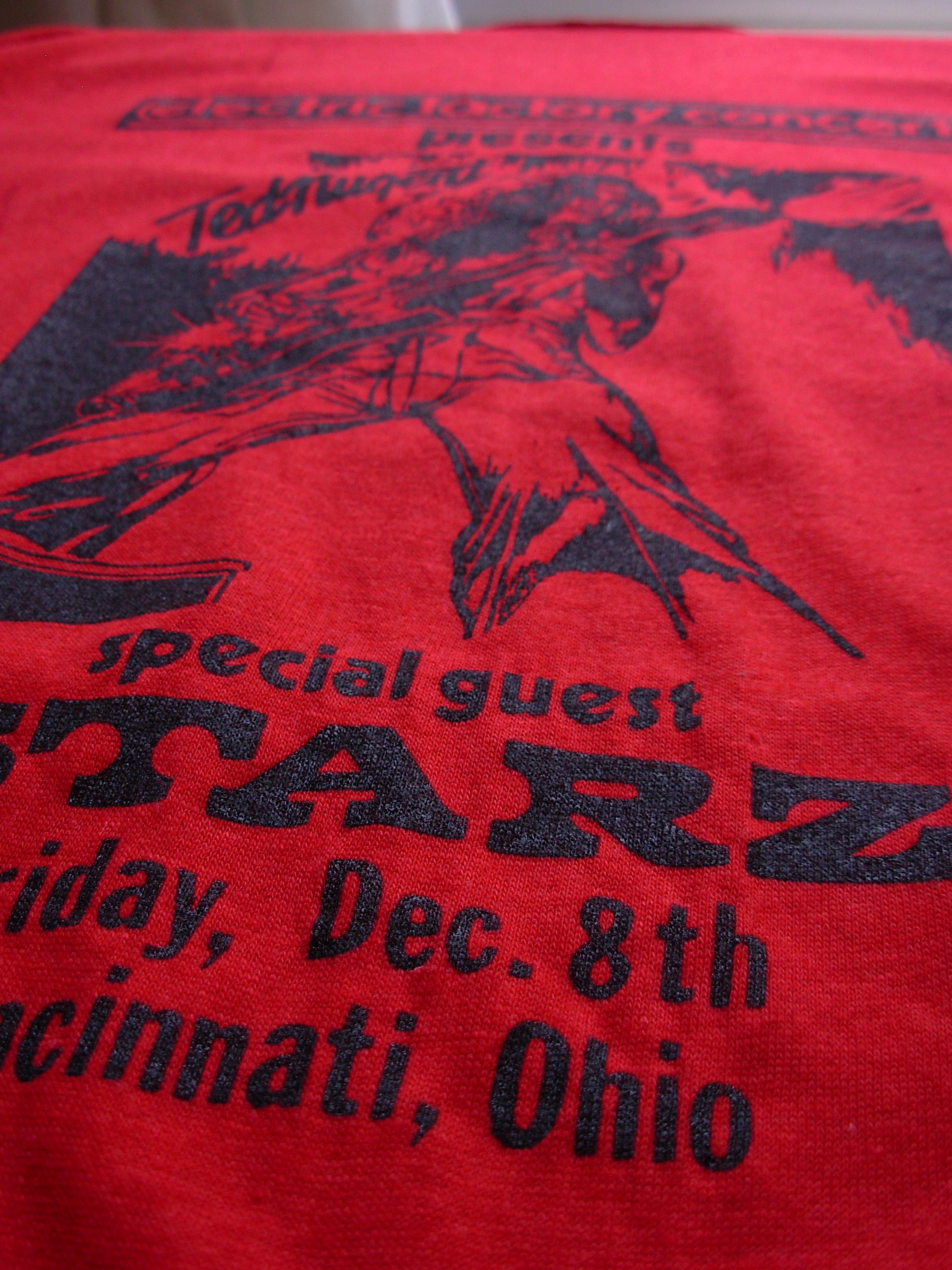 Vintage 70's rare Ted Nugent shirt Cincinnati Ohio concert band tee, size large