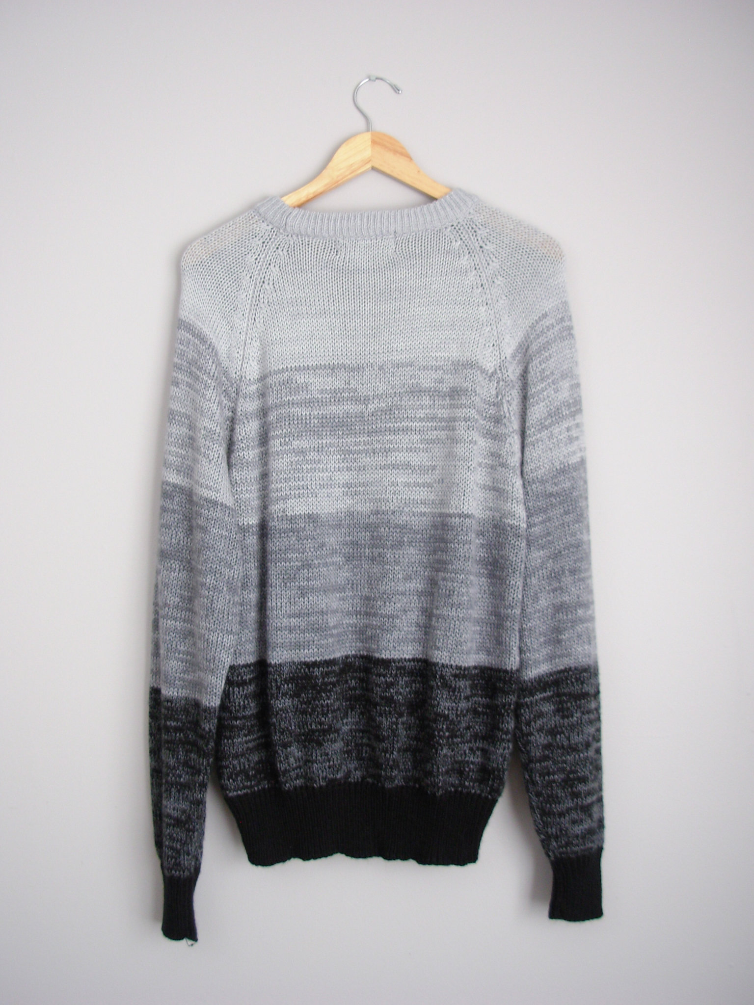 80's grey gradient sweater, men's size XL
