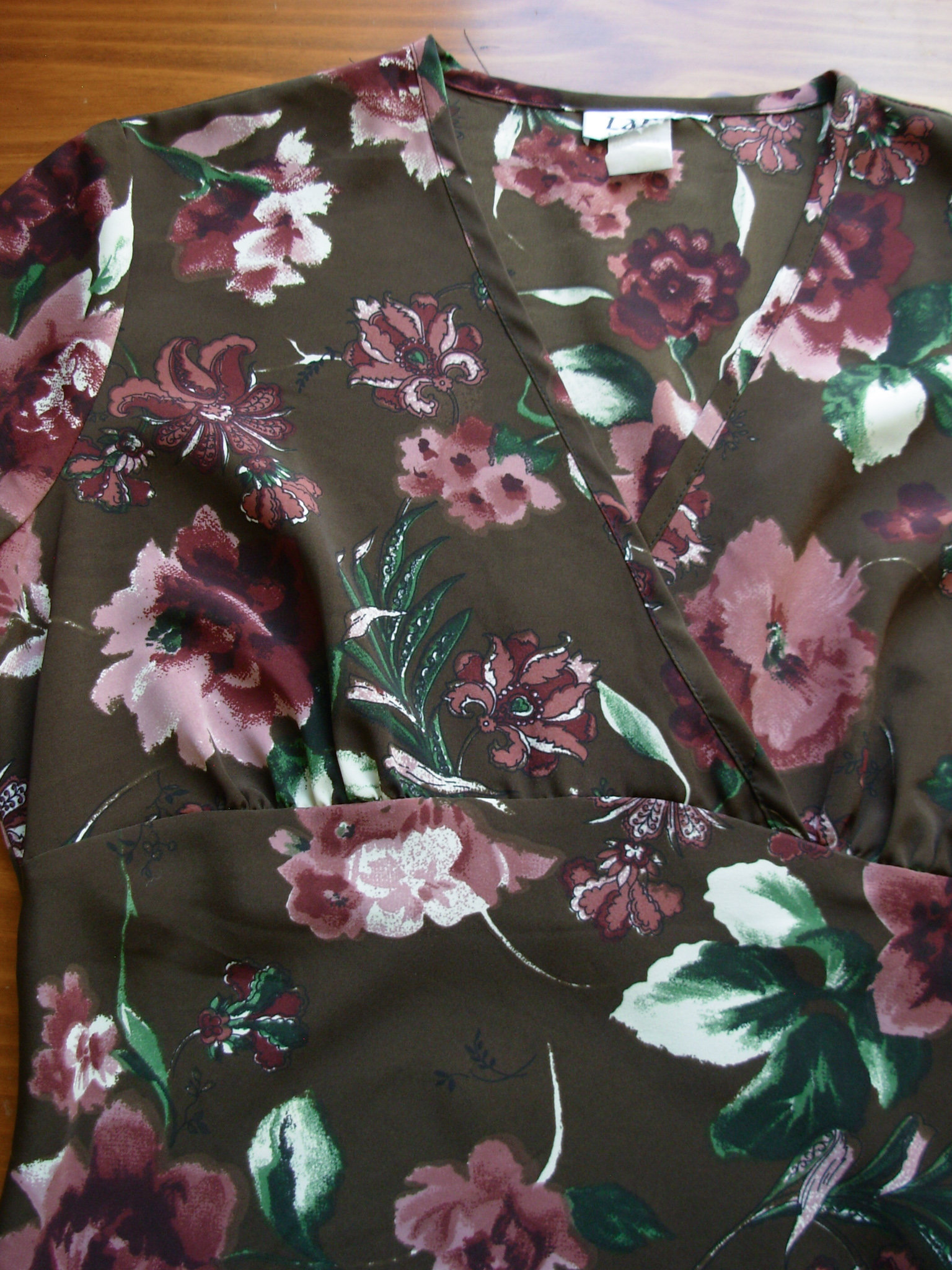 90's brown floral mini dress, women's size medium