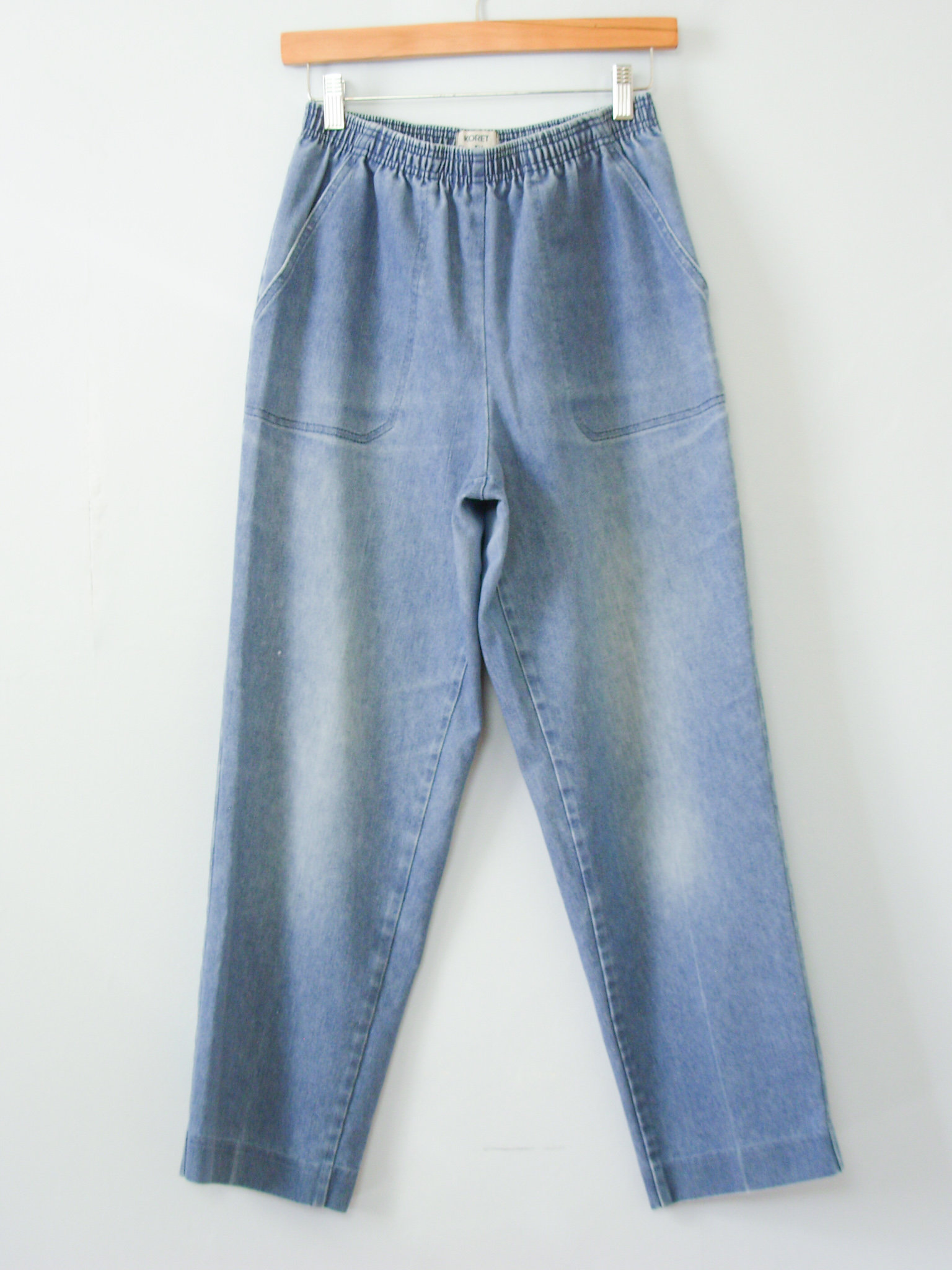 80's high waisted jeans with elastic waistband, women's size medium