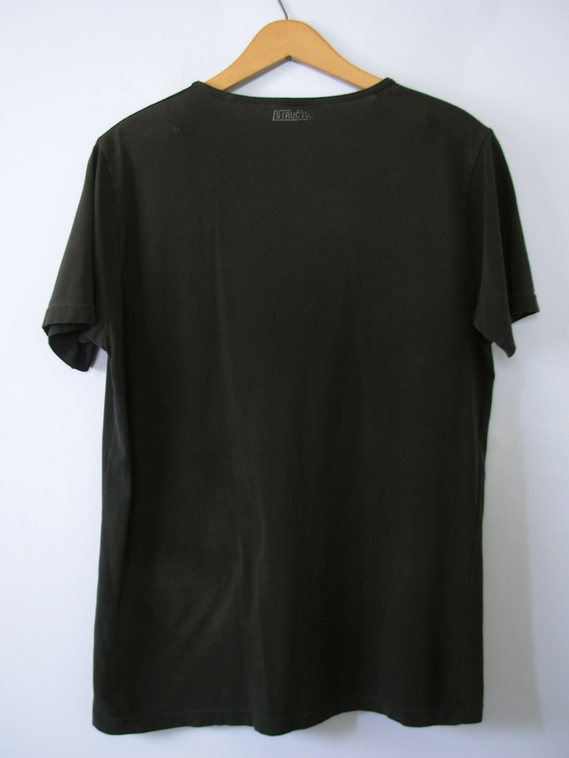 Vintage 90's distressed plain black tee shirt, women's size medium