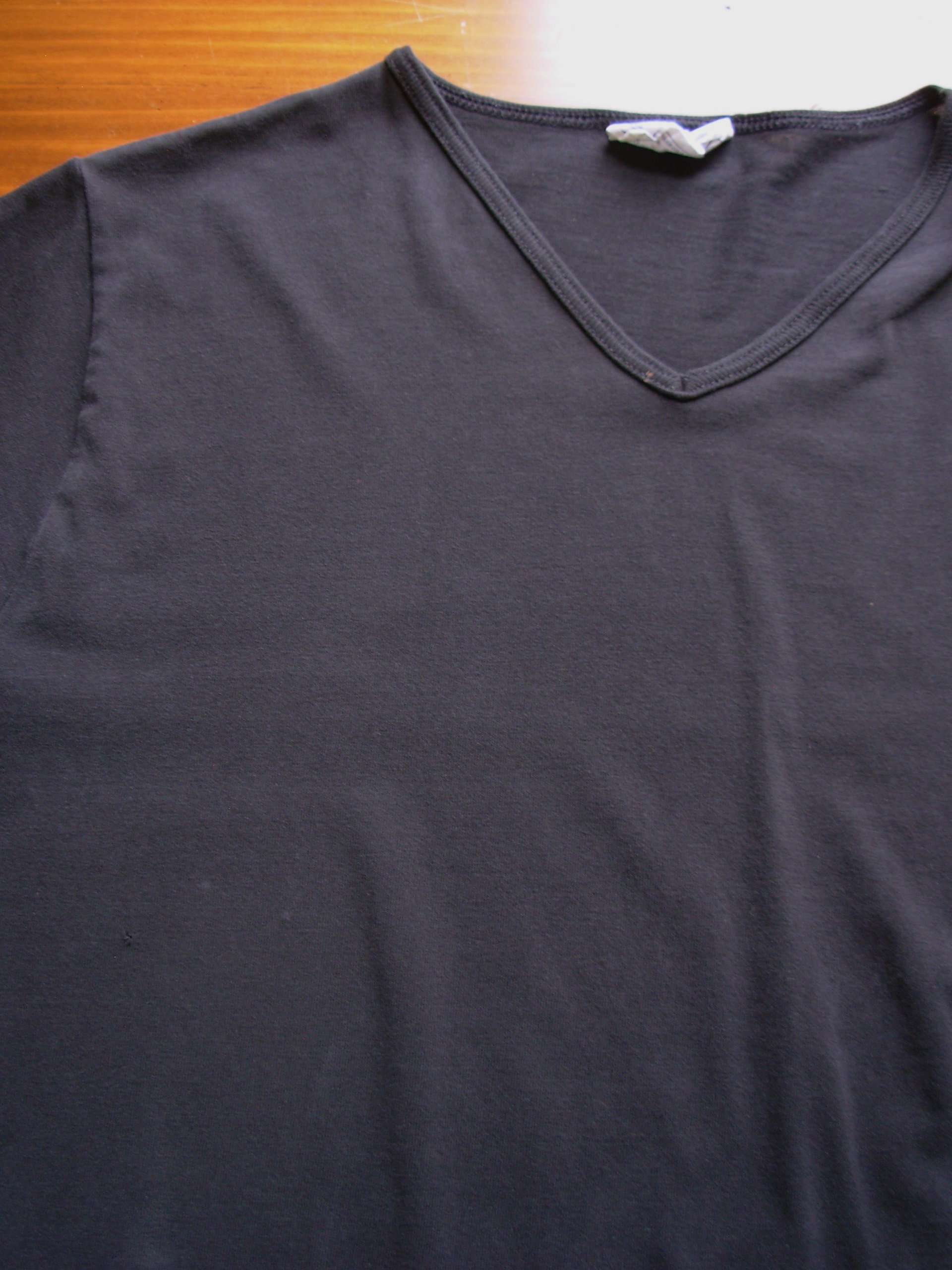 Vintage 90's distressed plain black tee shirt, women's size medium