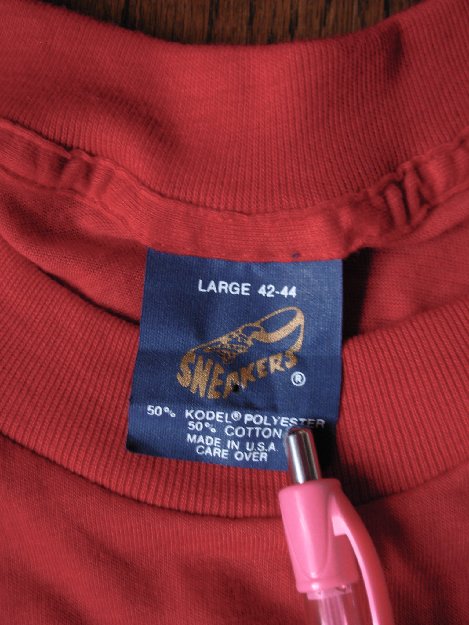 70's Tough Shopping red tee shirt, size large