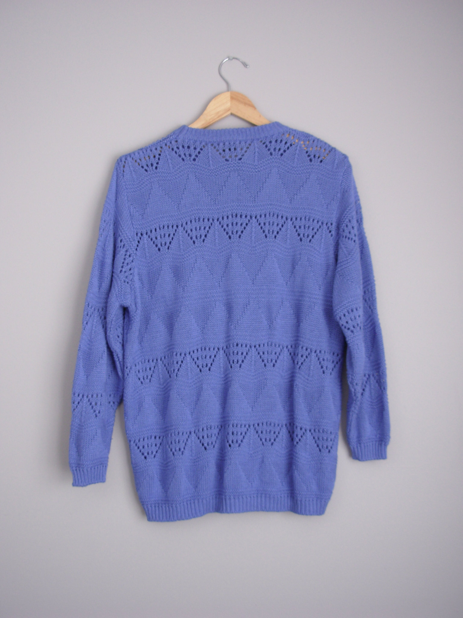 80's light blue sweater, women's size large