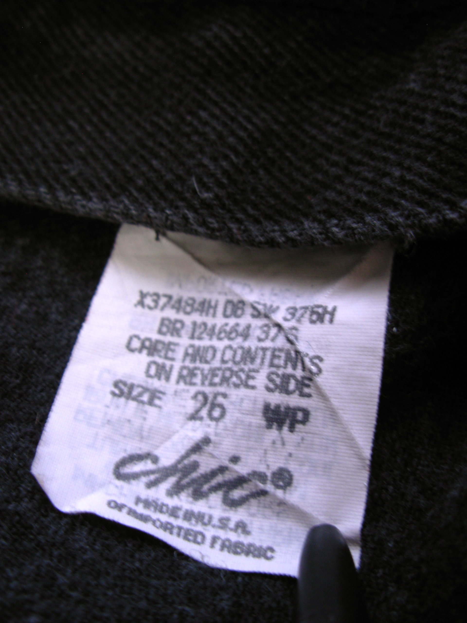 Vintage 80's Chic black denim high waisted mom jeans, tapered leg, women's size 26 / 24