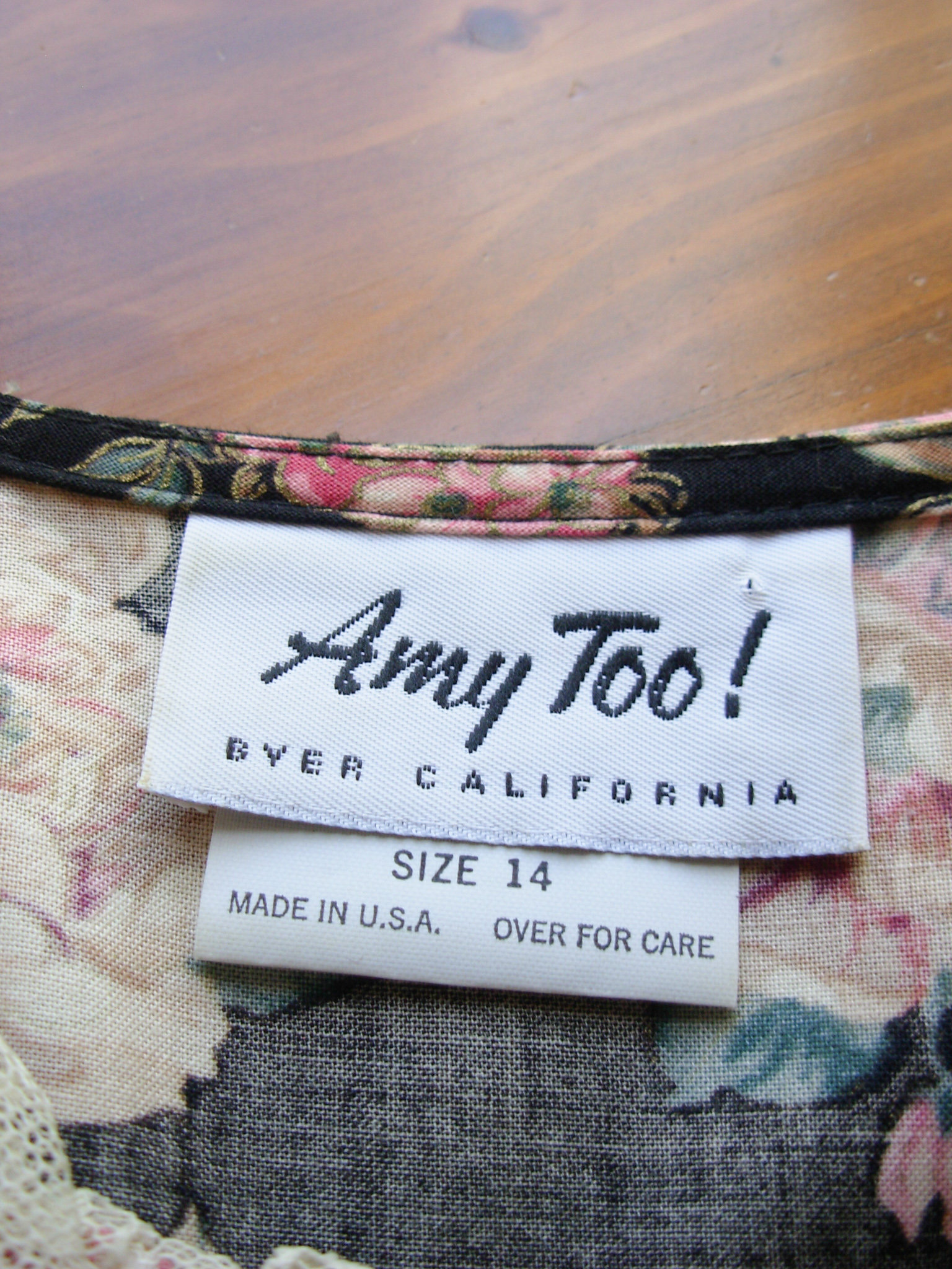 80's floral button up dress, women's size small