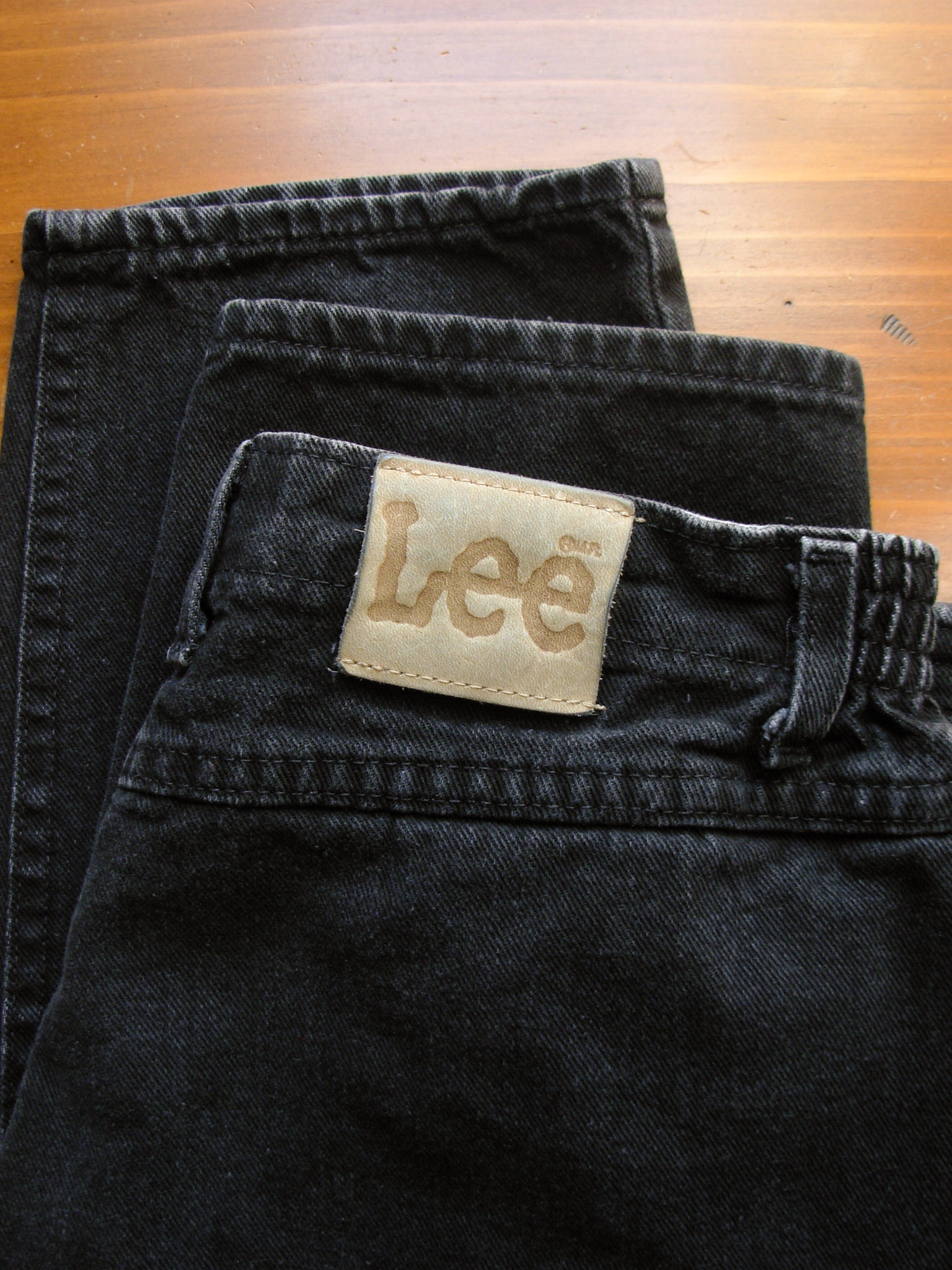 80's Lee high waisted black jeans with elastic waist, women's size 12 / 14