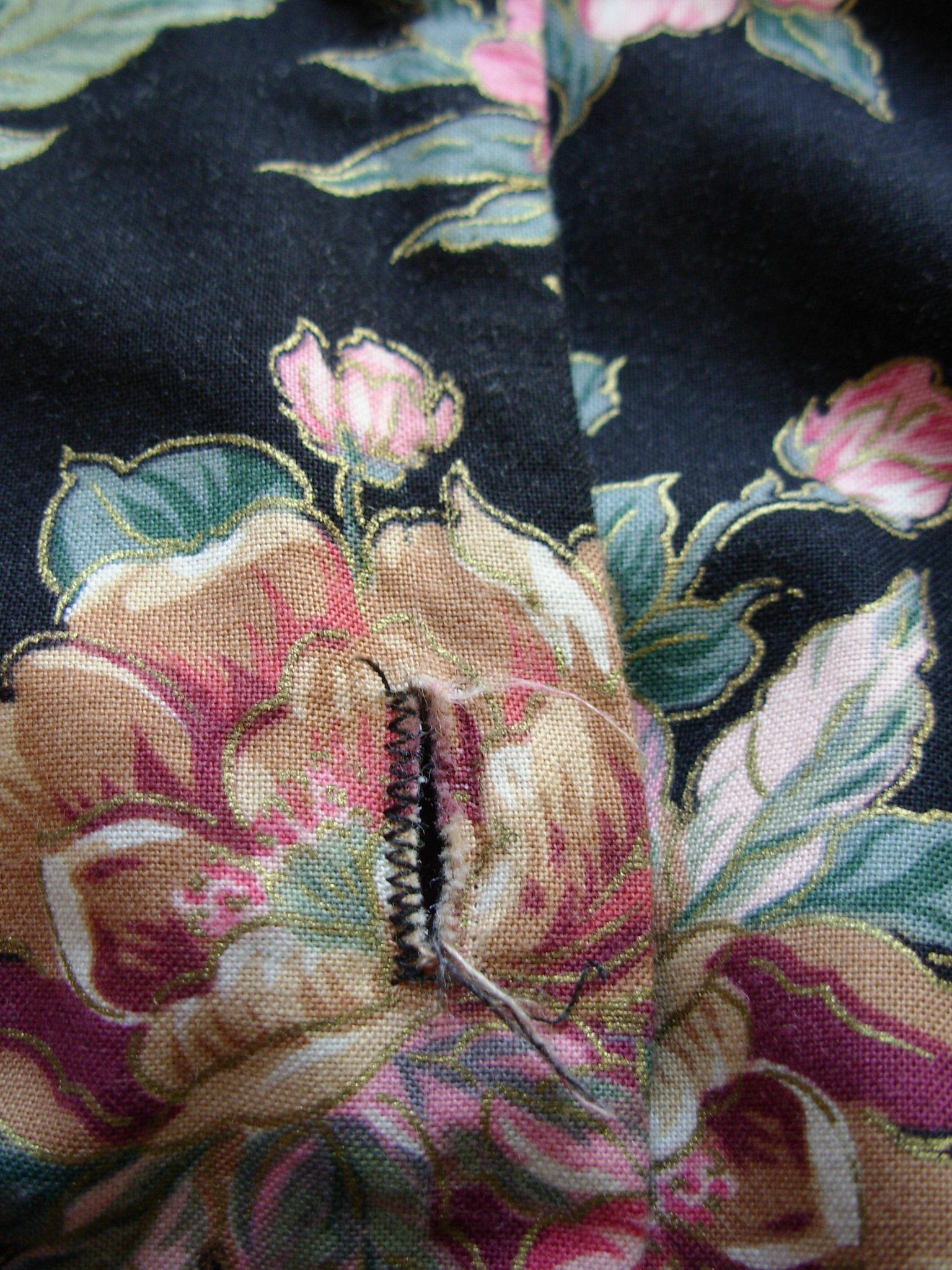 80's floral button up dress, women's size small