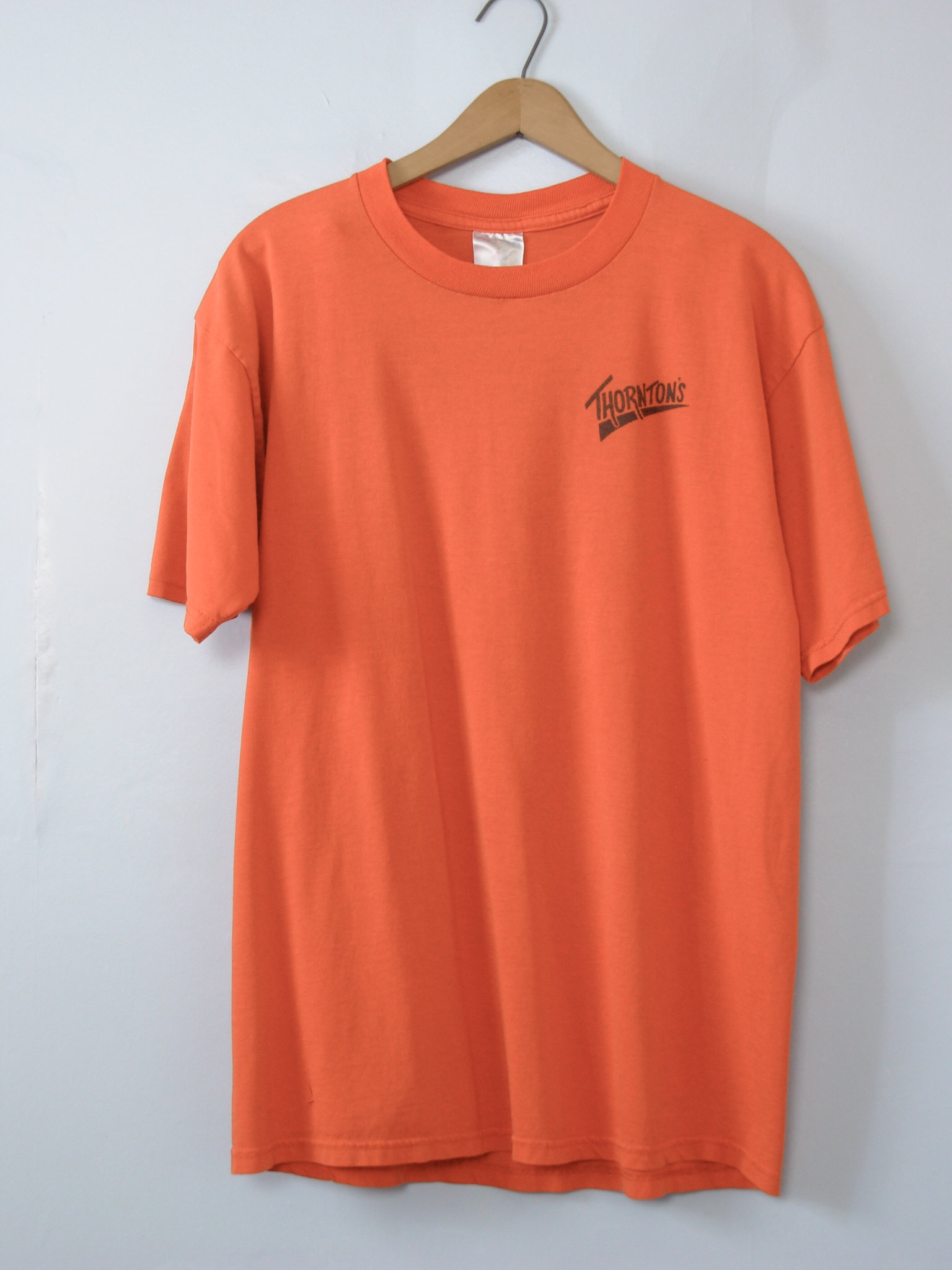 90's distressed Thornton's Indiana motorcycle tee shirt, men's size large