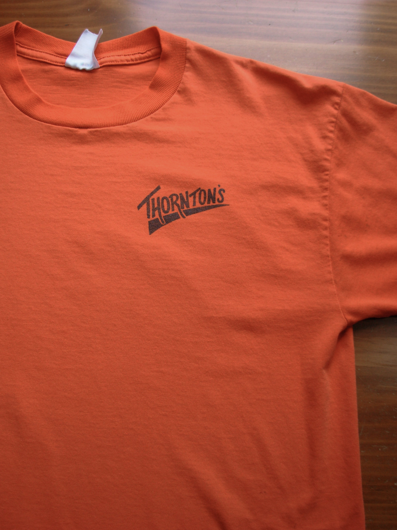 90's distressed Thornton's Indiana motorcycle tee shirt, men's size large