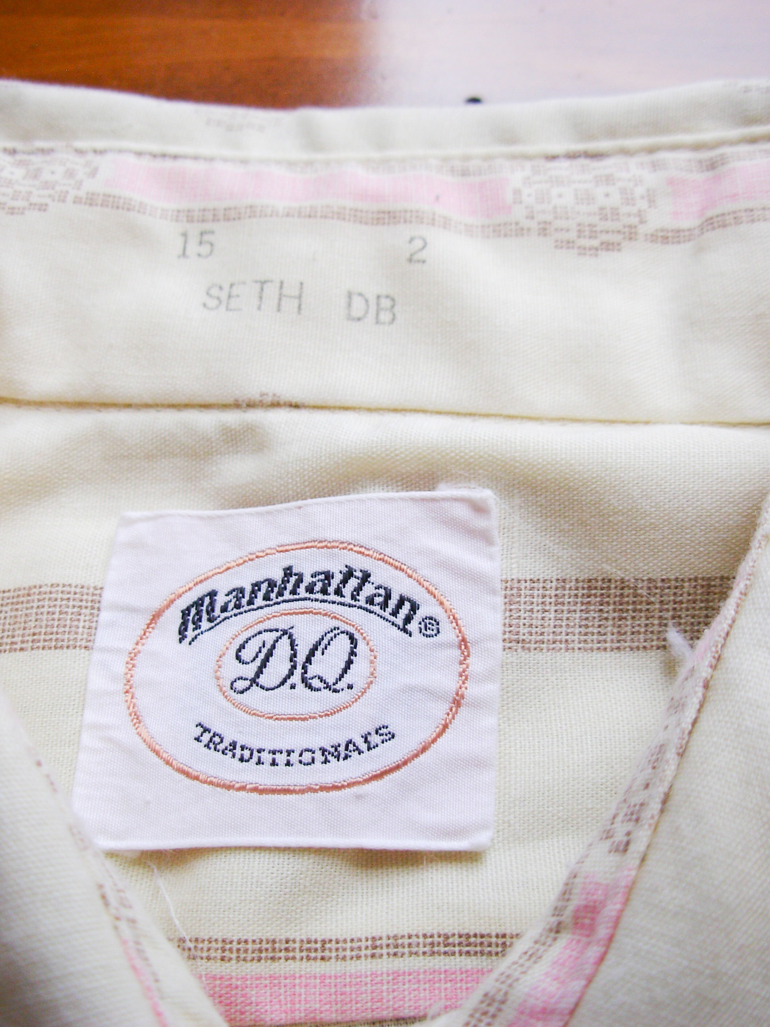 Vintage 70's yellow striped button up shirt with pocket, men's size medium