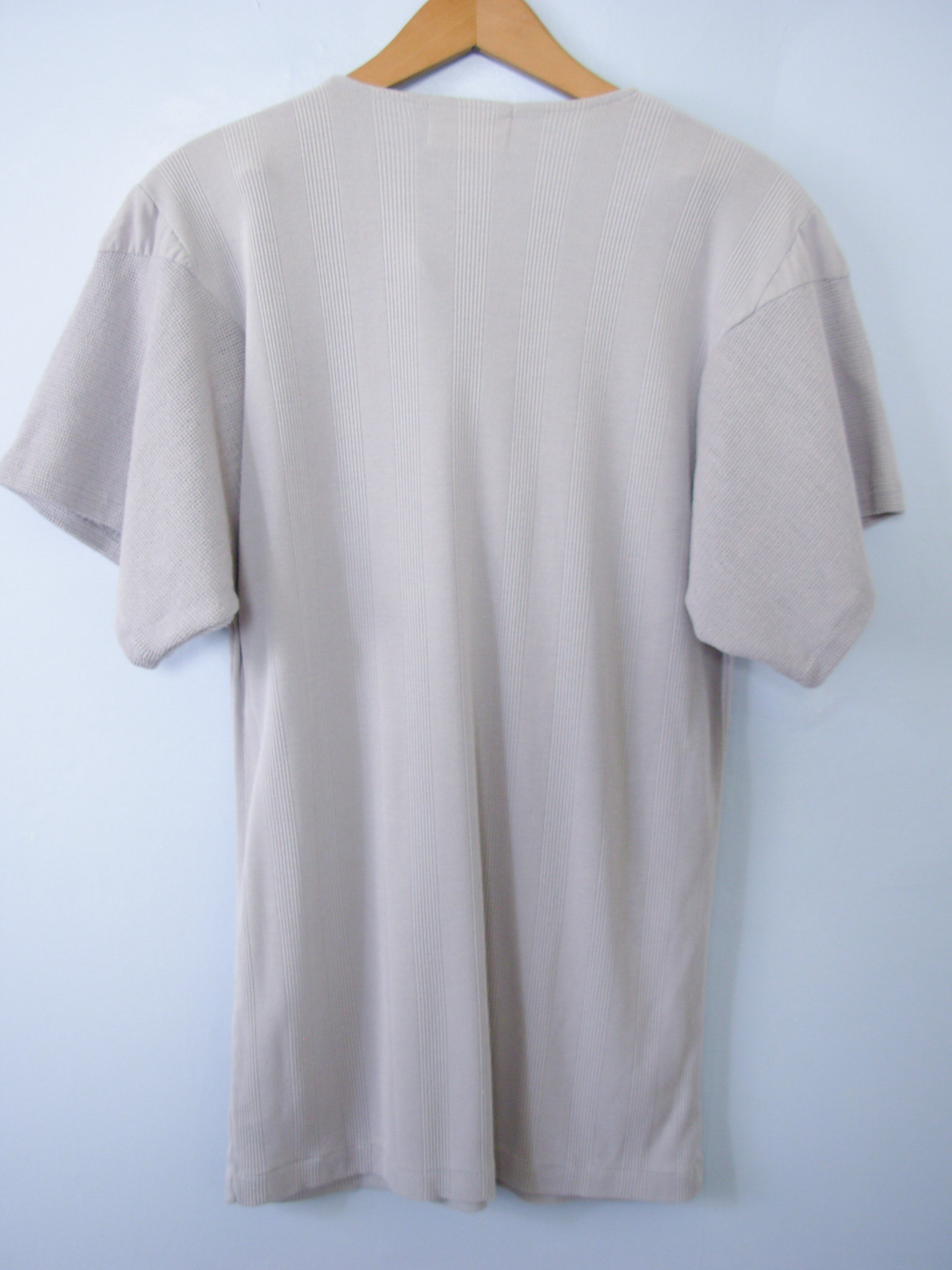 Vintage 80's grey henley tee shirt, men's size medium