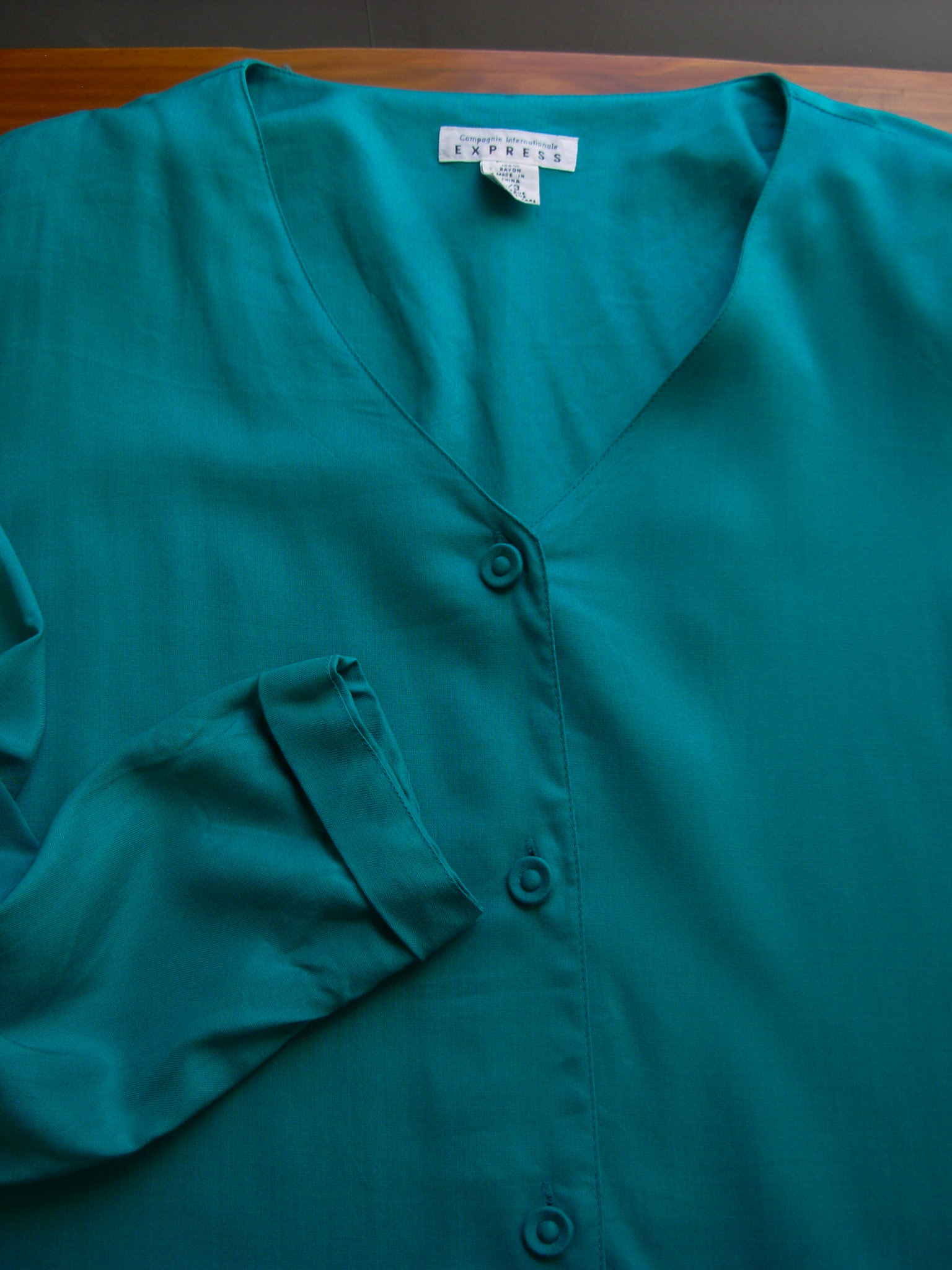 80's teal blue dropped waist pleated dress, women's size medium