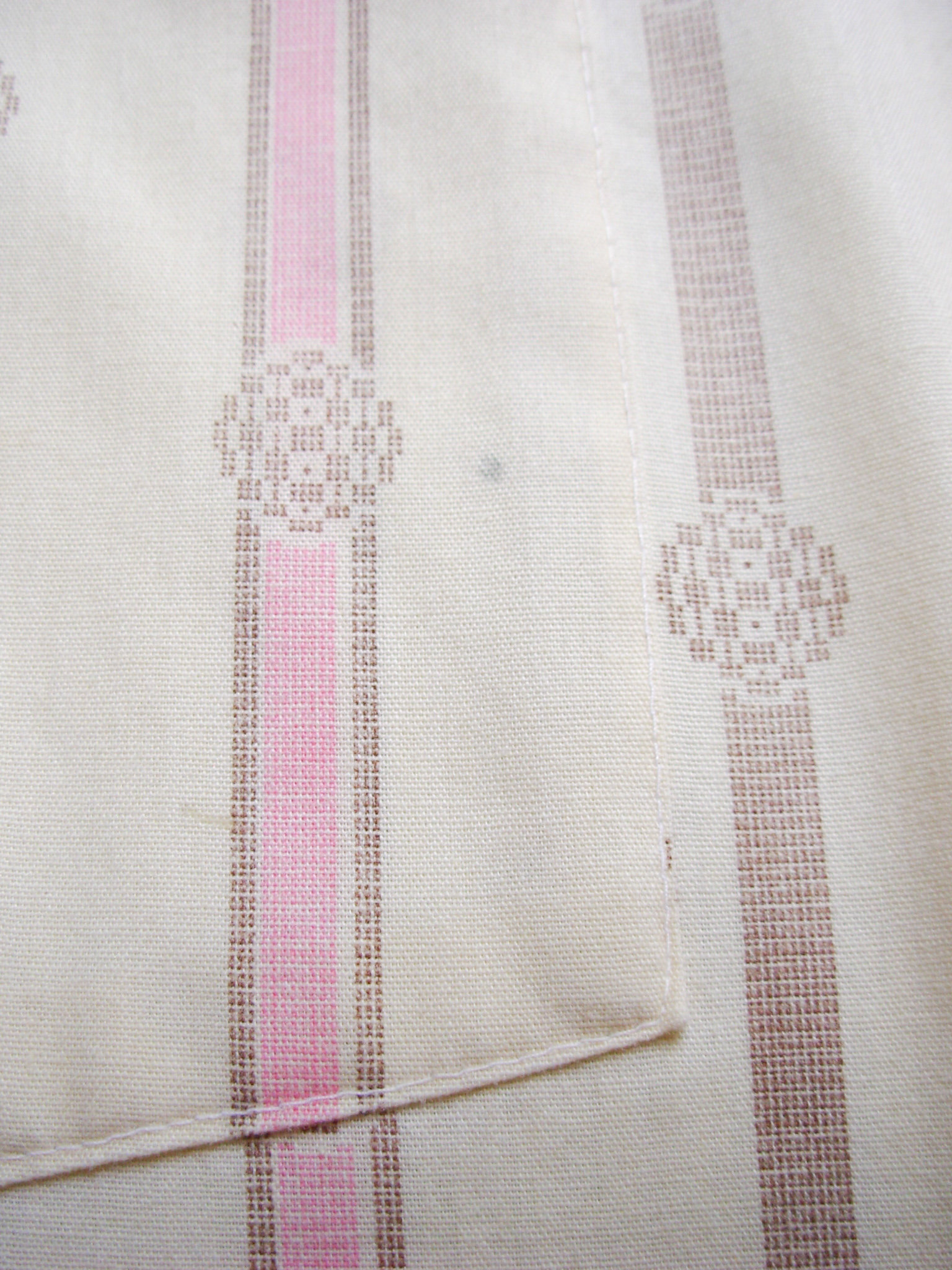 Vintage 70's yellow striped button up shirt with pocket, men's size medium