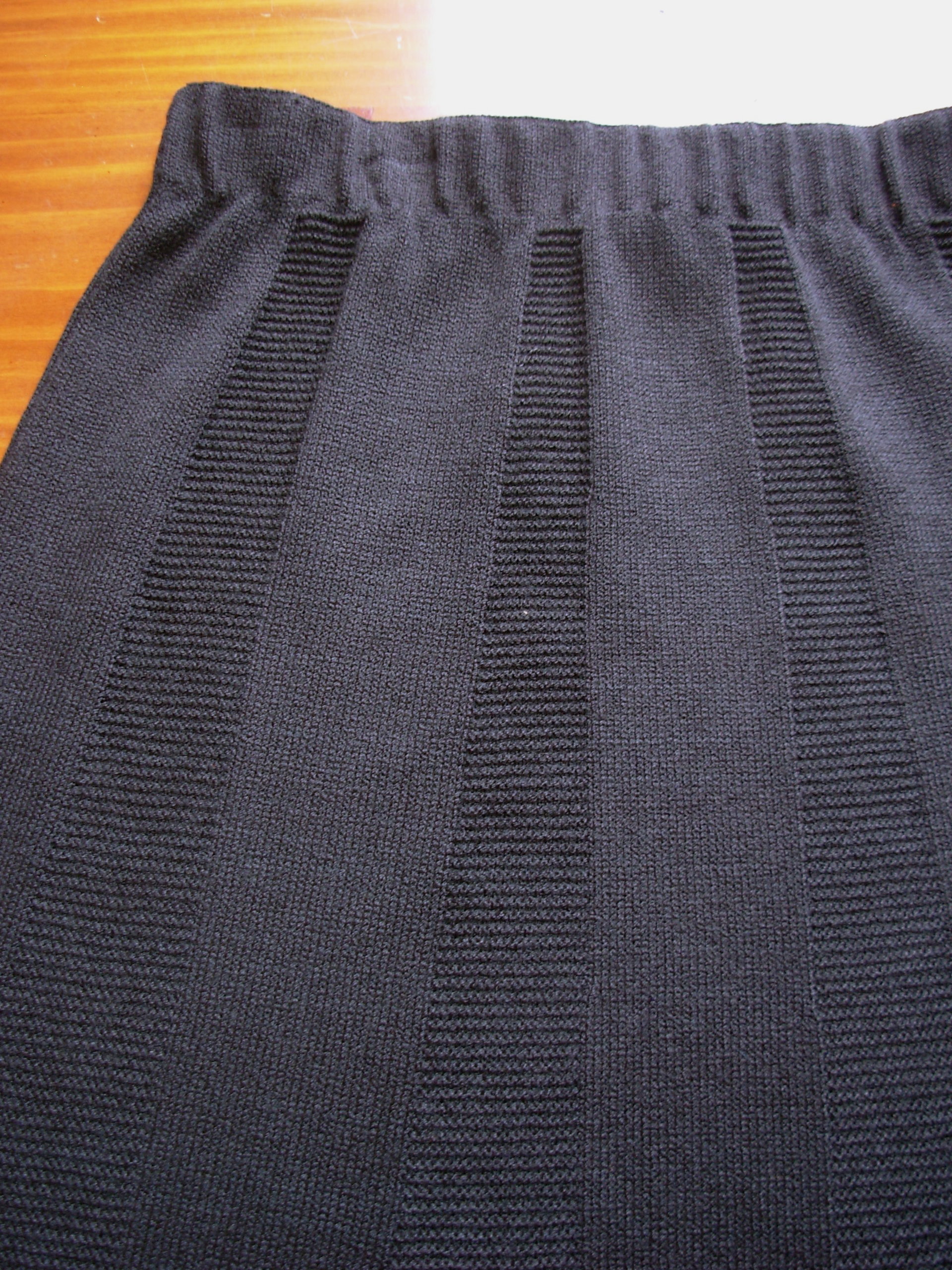 Vintage 80's black knit skirt, women's size XS