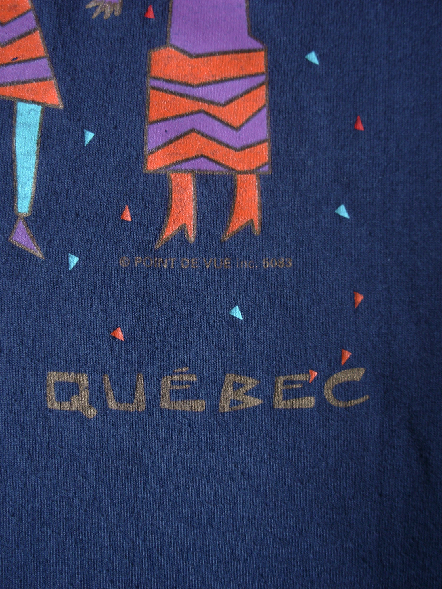 80's Quebec Dancing Women tee shirt, size medium
