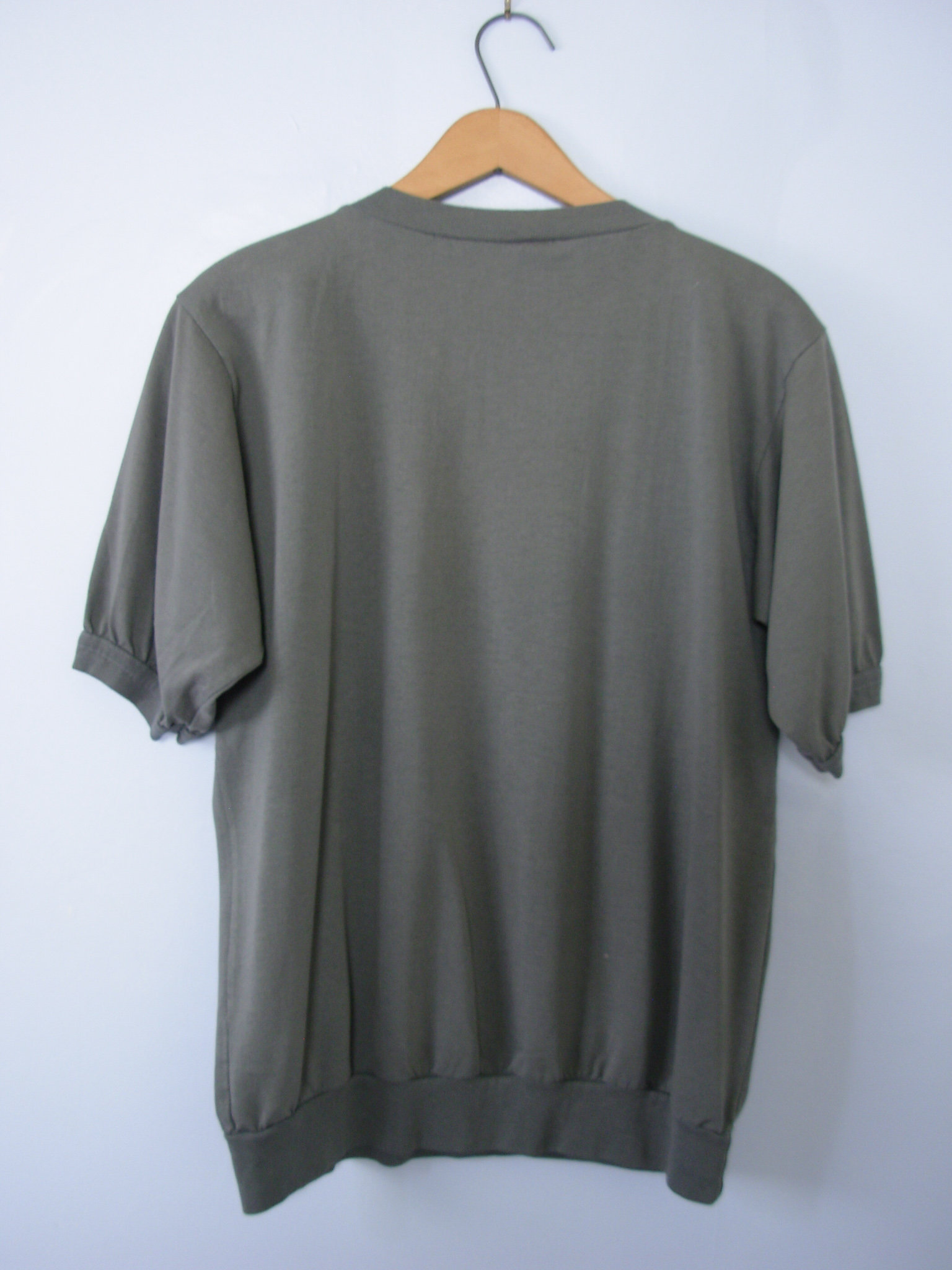 Vintage 80's grey Badlands ringer tee shirt, men's size small