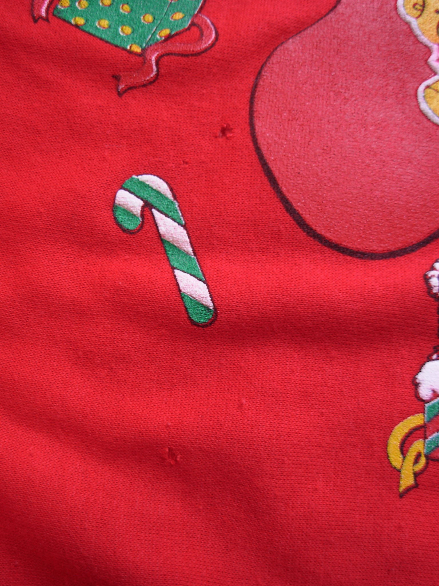 Vintage 80's cute teddy bear christmas sweatshirt, men's small