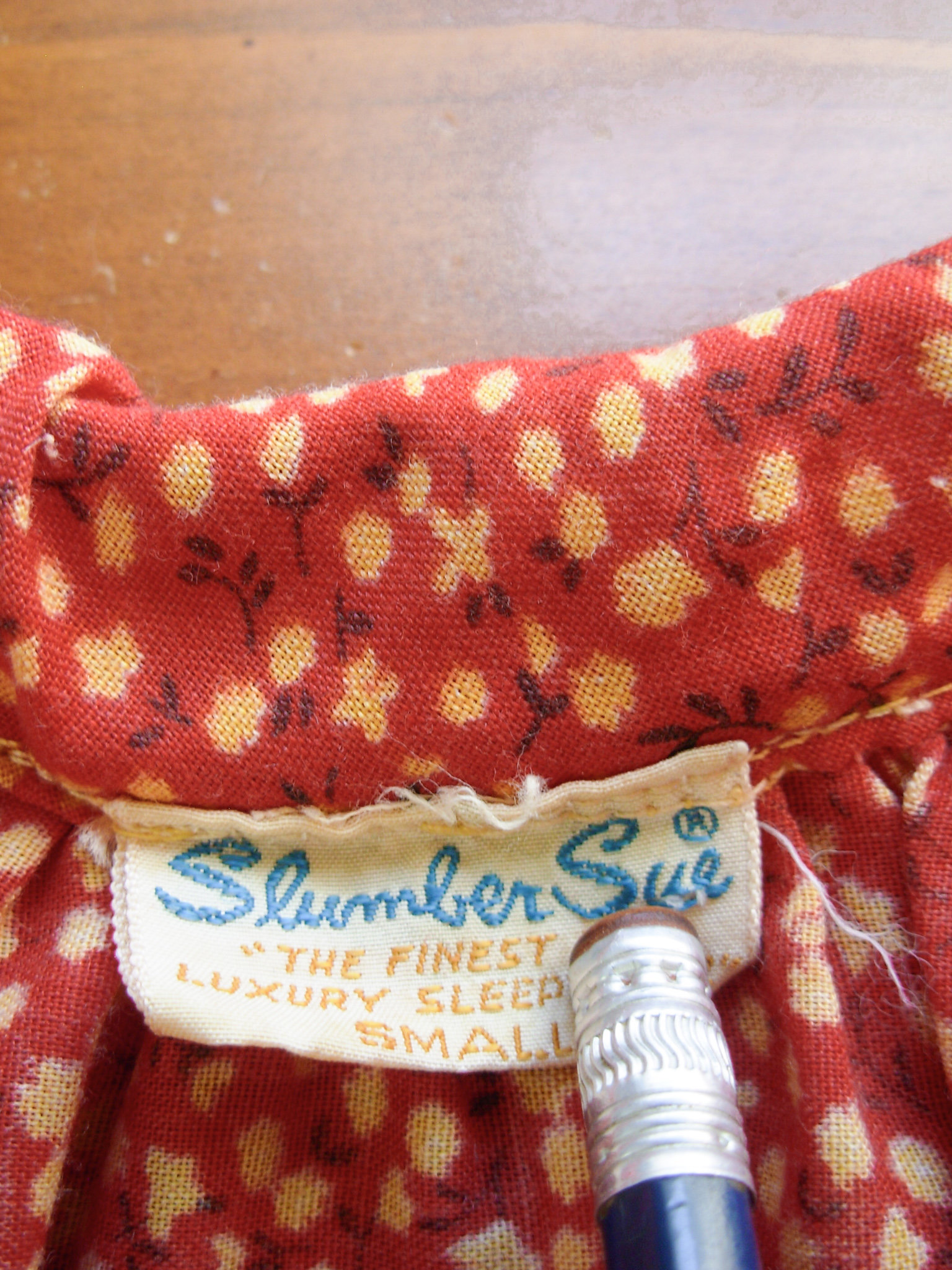 70's ditsy calico red prairie dress, women's size large