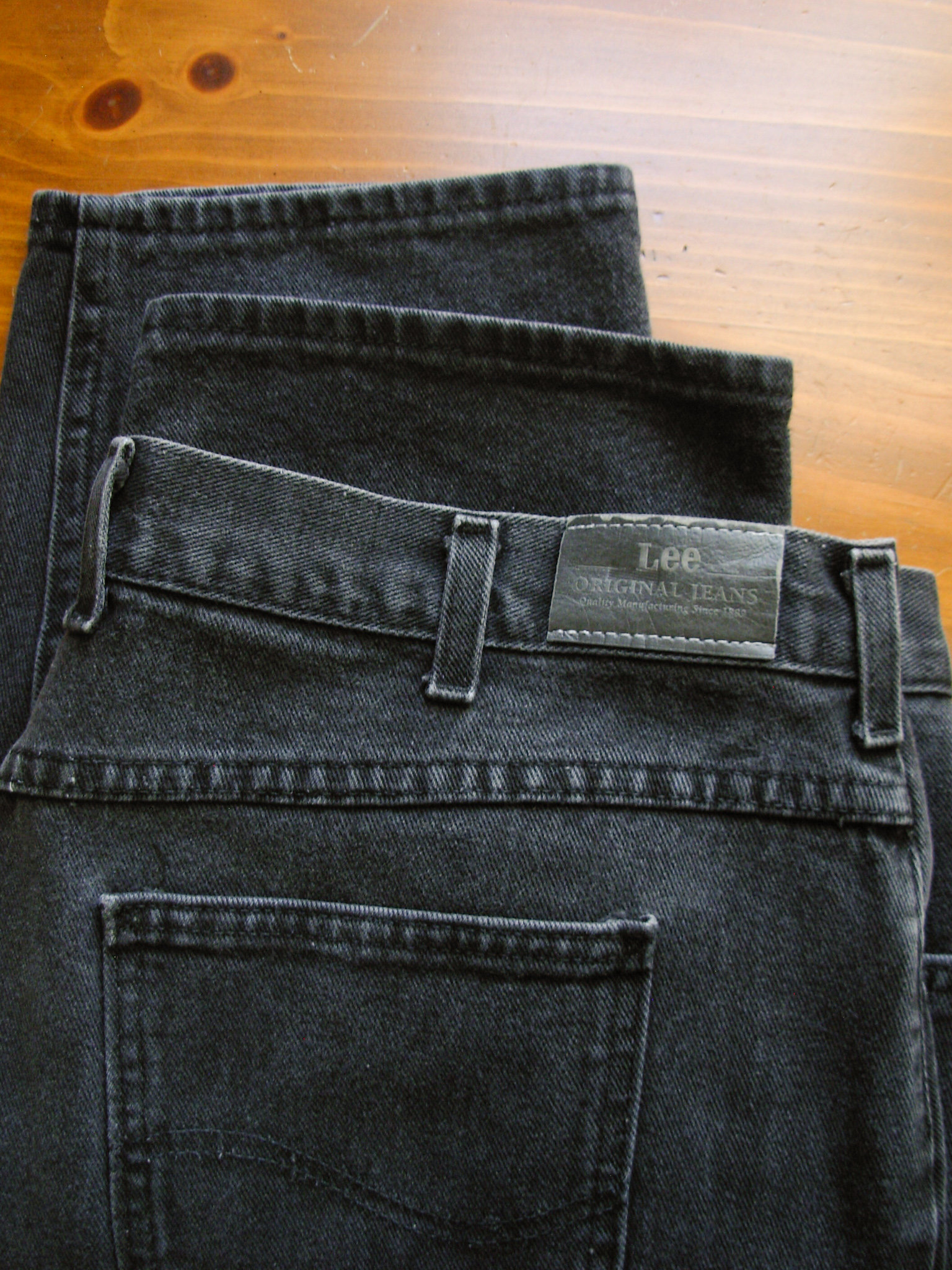 90's Lee black high waisted jeans with tapered leg, women's size 20 / 22