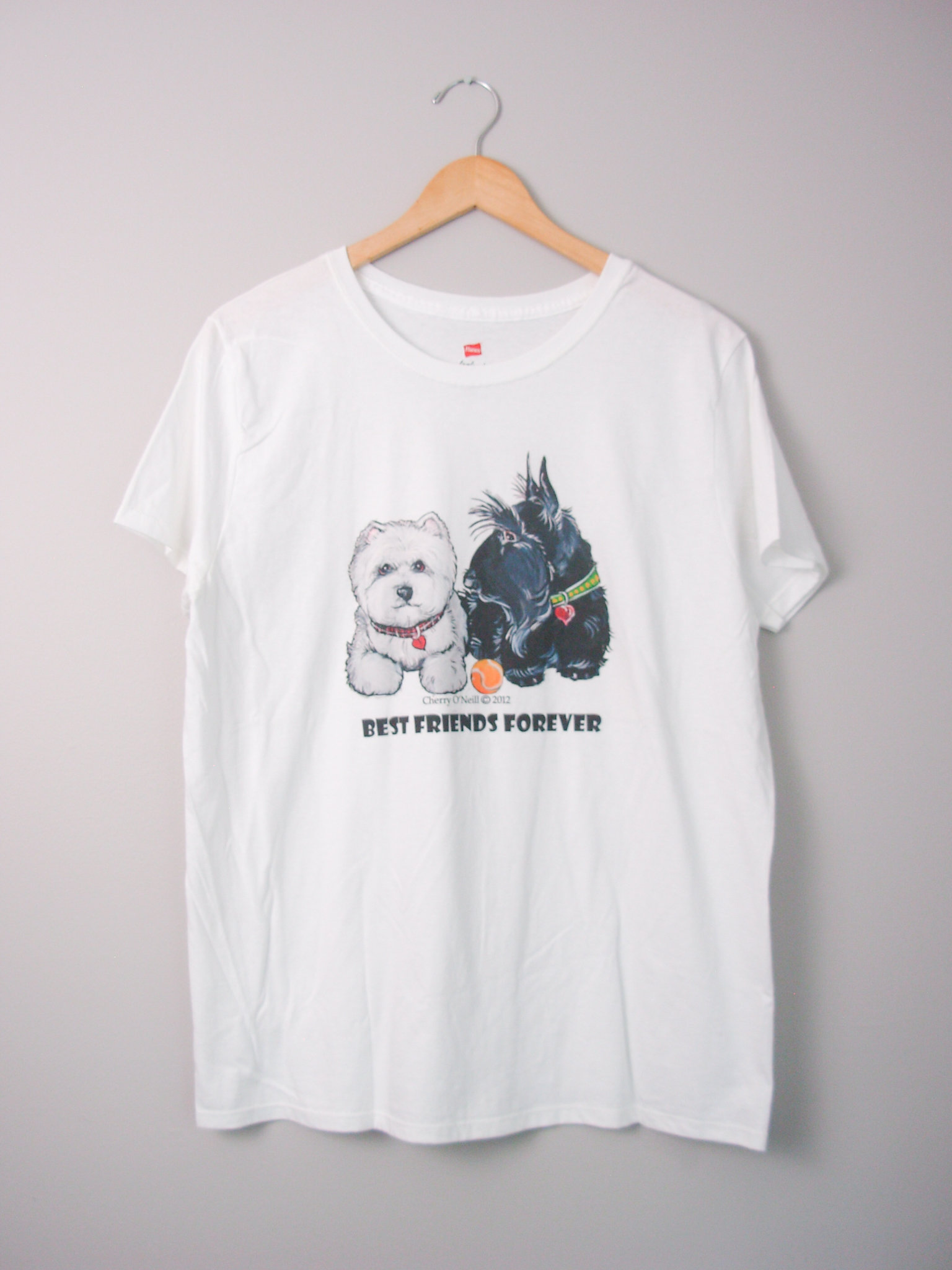 00's Best Friends Forever dog tee shirt, women's size large