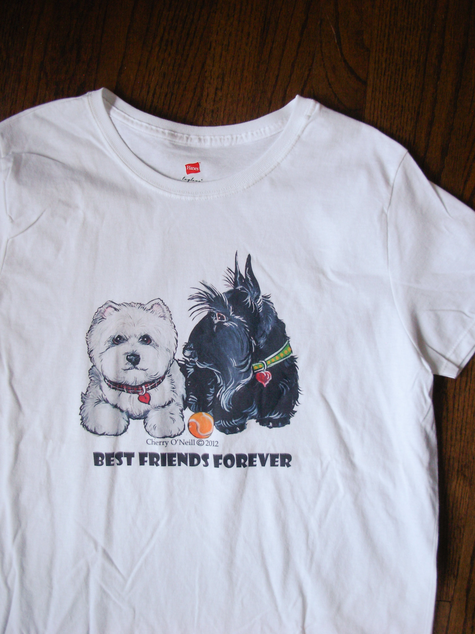 00's Best Friends Forever dog tee shirt, women's size large
