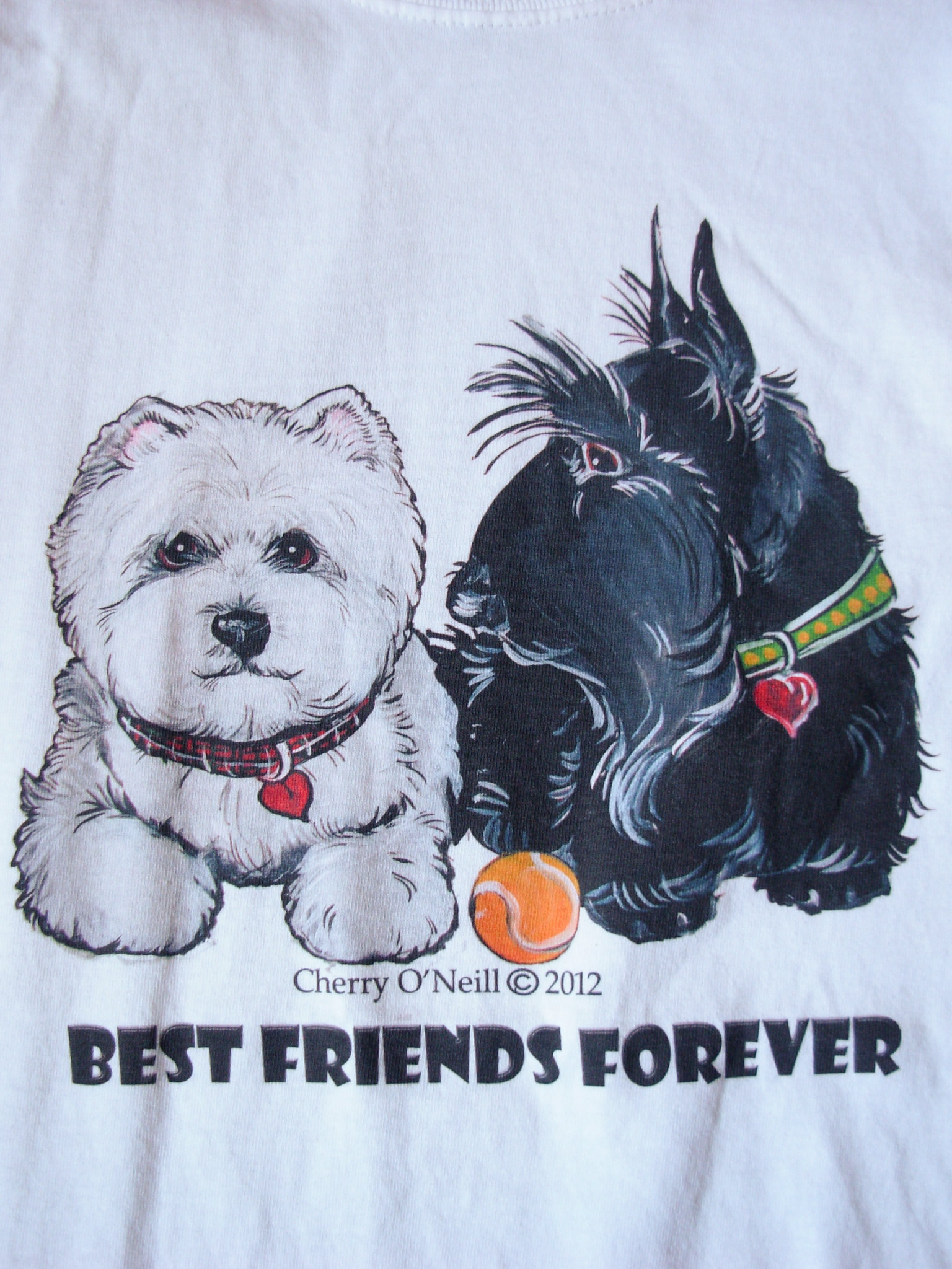 00's Best Friends Forever dog tee shirt, women's size large
