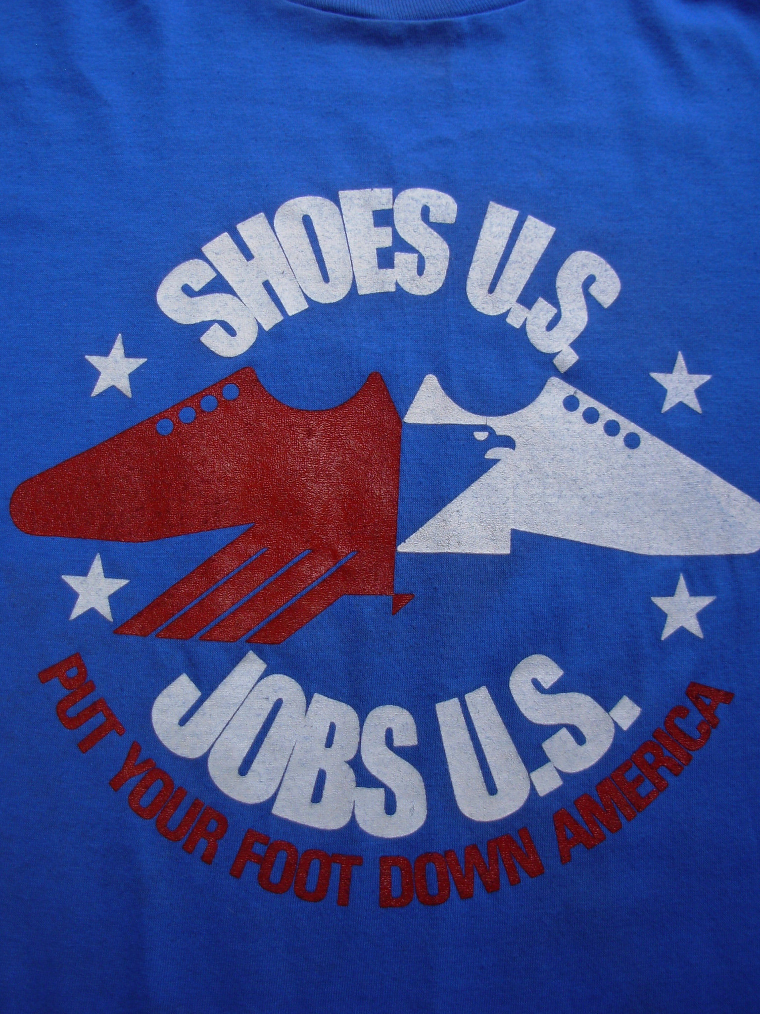 Vintage 80's USA jobs graphic tee shirt, men's size large