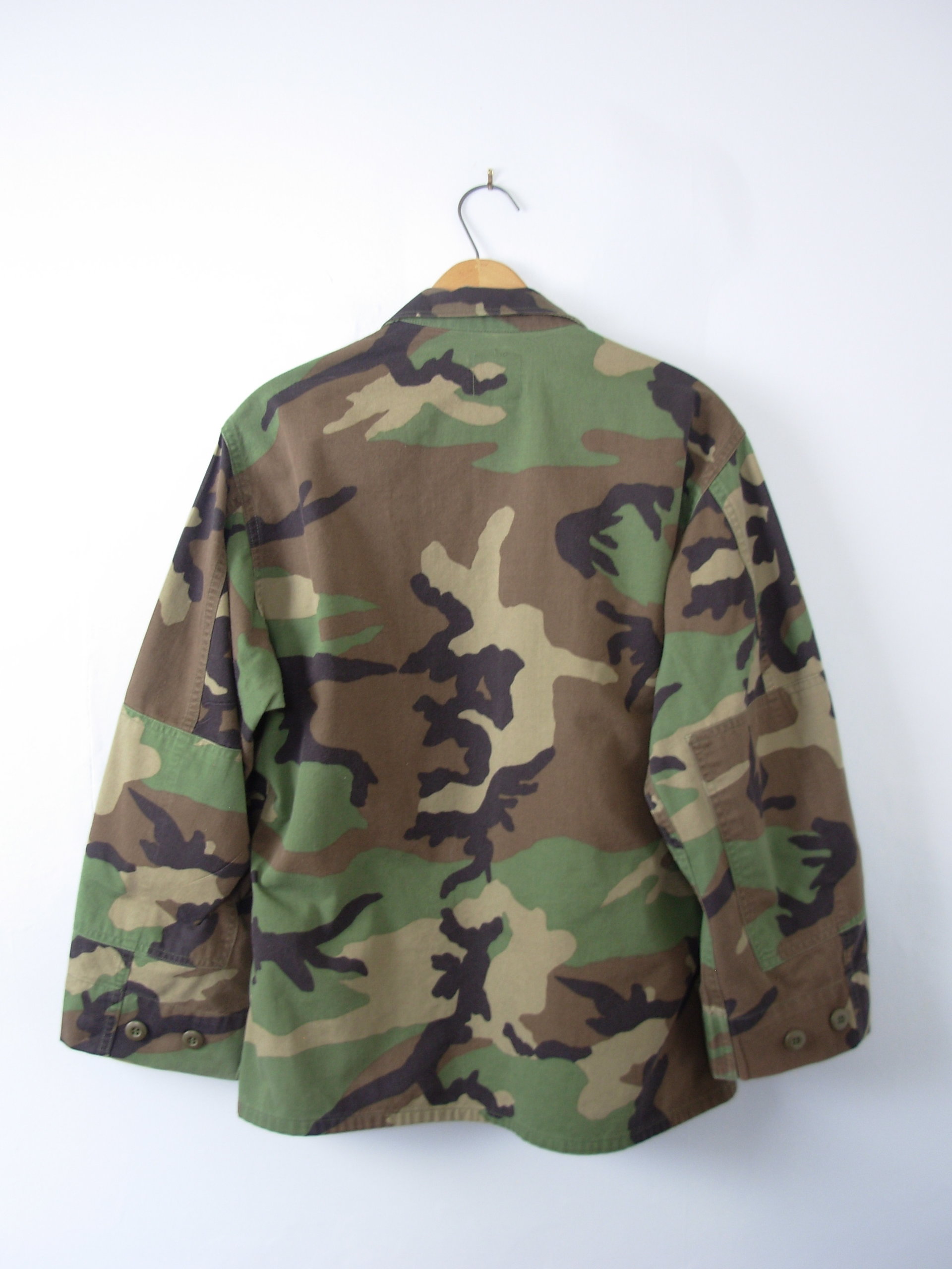 Vintage 90's camo jacket, army jacket, military camouflage fatigues, camo shirt, size medium - short