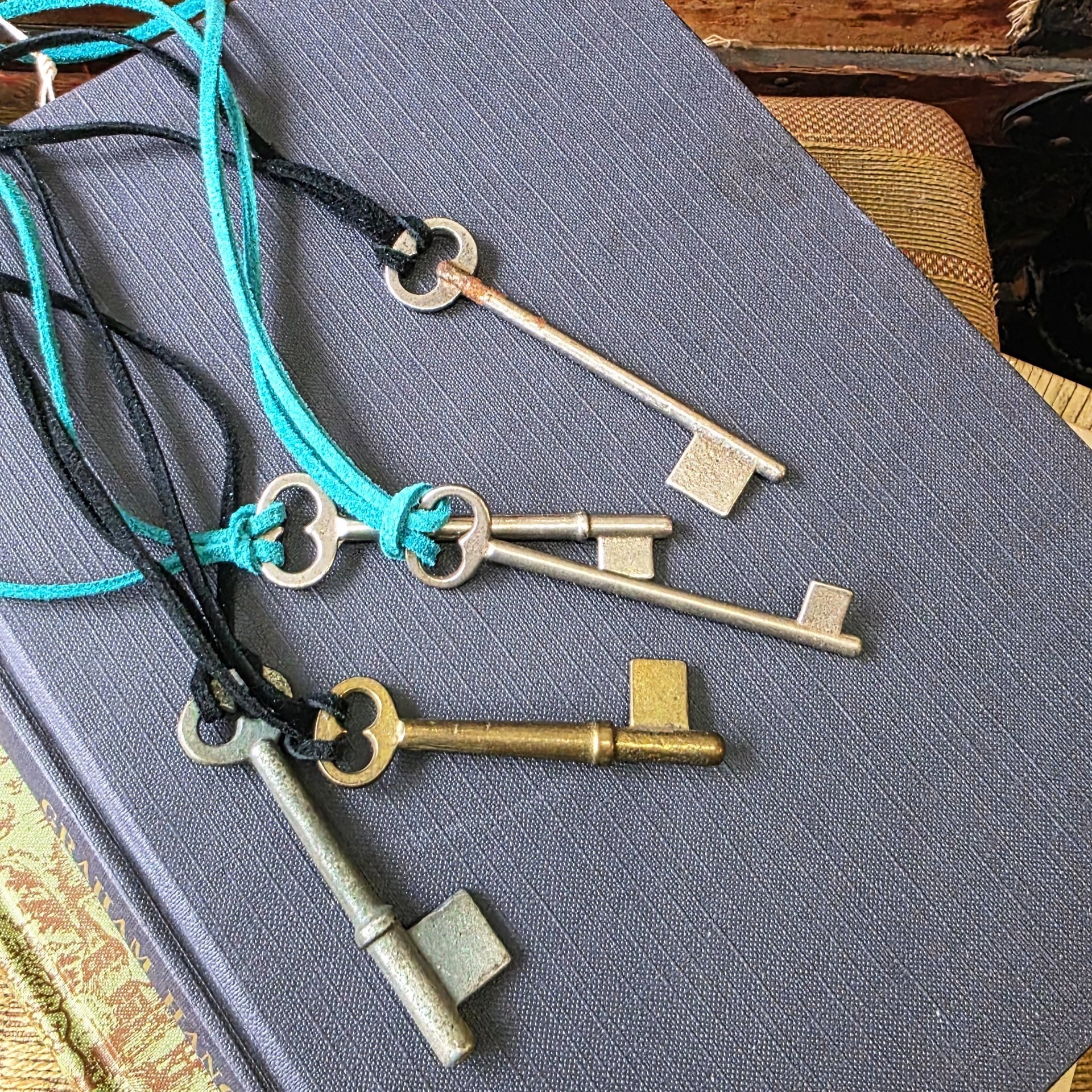 Antique key necklace